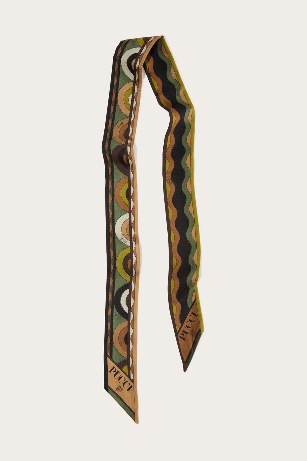 PUCCI Silks | Women Onde And Bersaglio-Print Silk-Twill Scarf