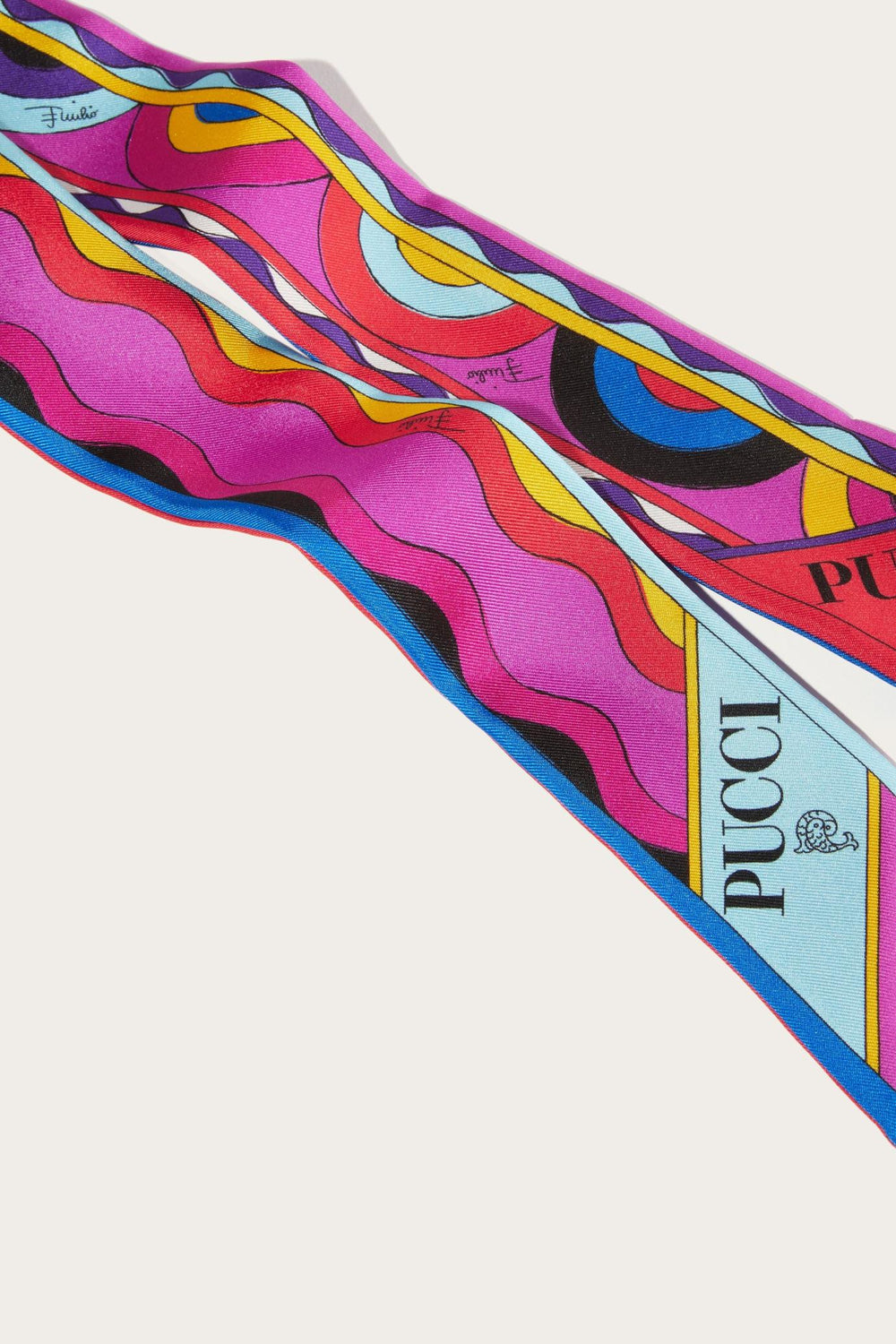 PUCCI Silks | Women Onde And Bersaglio-Print Silk-Twill Scarf