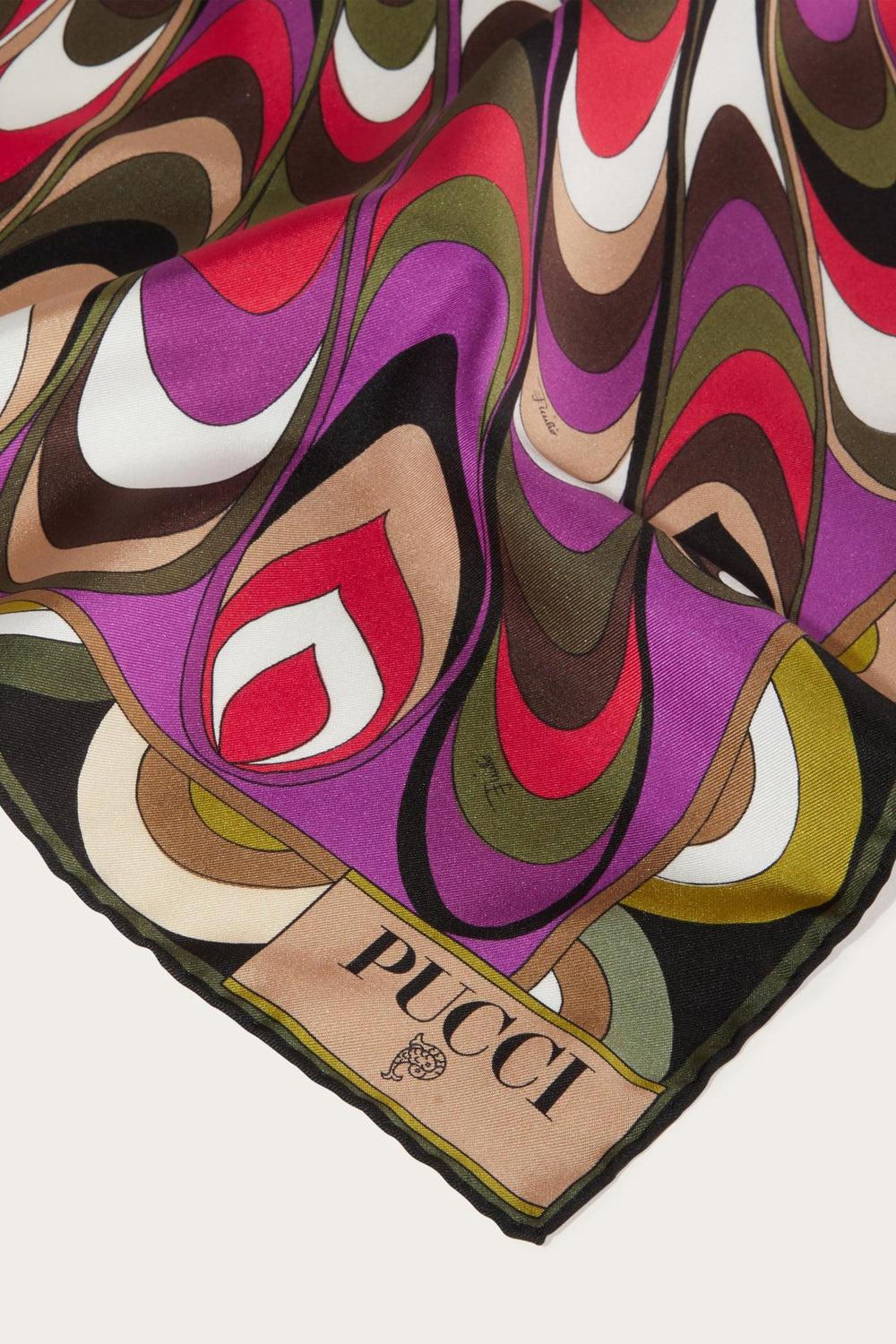 PUCCI Silks | Women Onde-Print Small Silk-Twill Carré