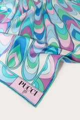 PUCCI Silks | Women Onde-Print Small Silk-Twill Carré