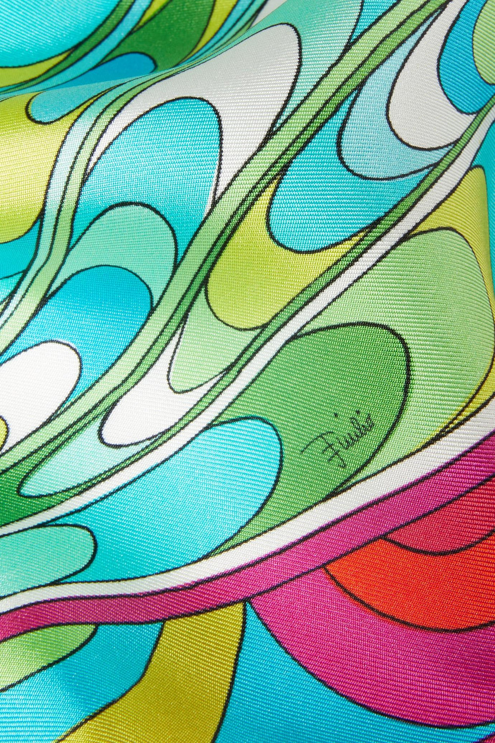 PUCCI Silks | Women Onde-Print Small Silk-Twill Carré