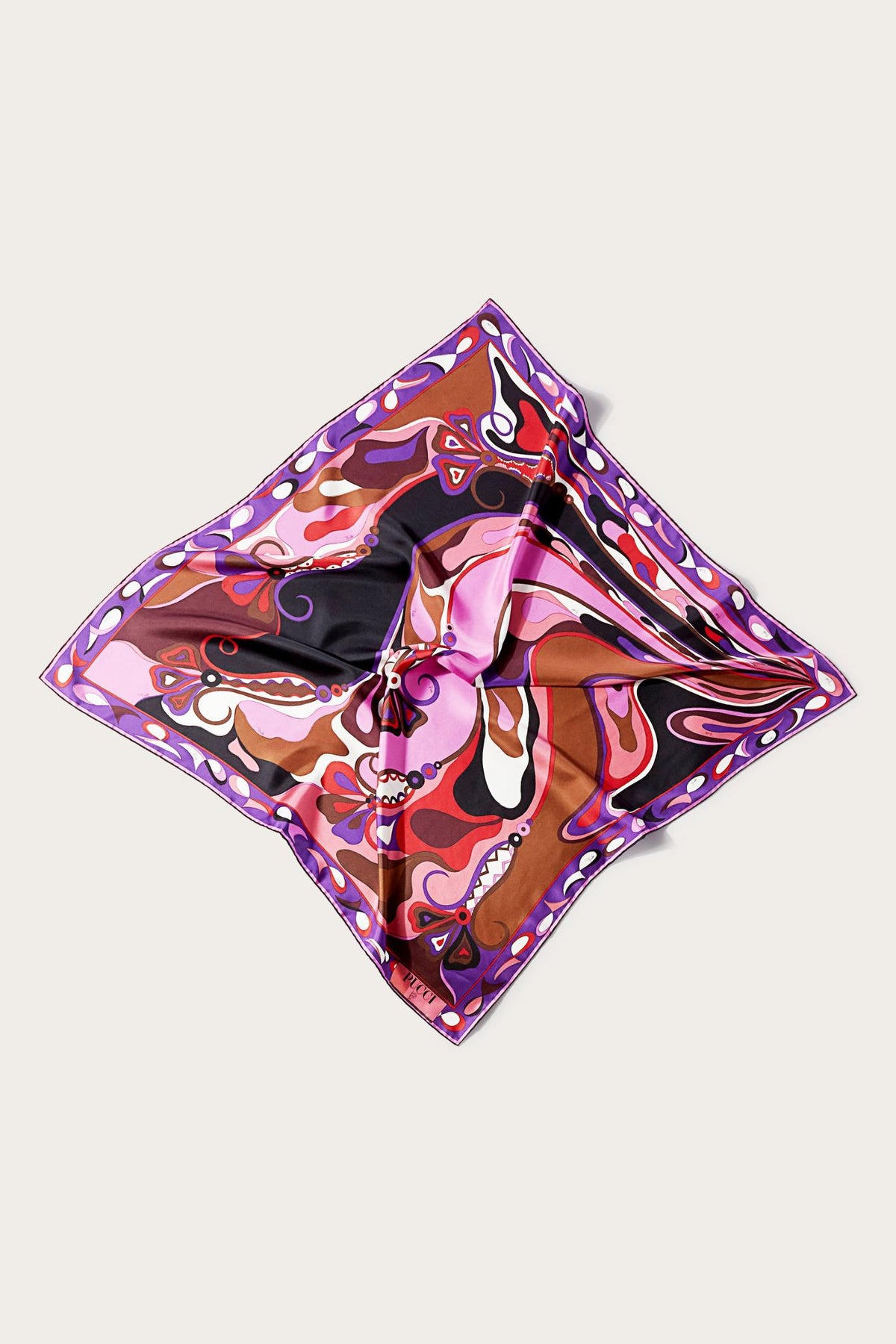 PUCCI Silks | Women Orchidee-Print Large Silk-Twill Carré