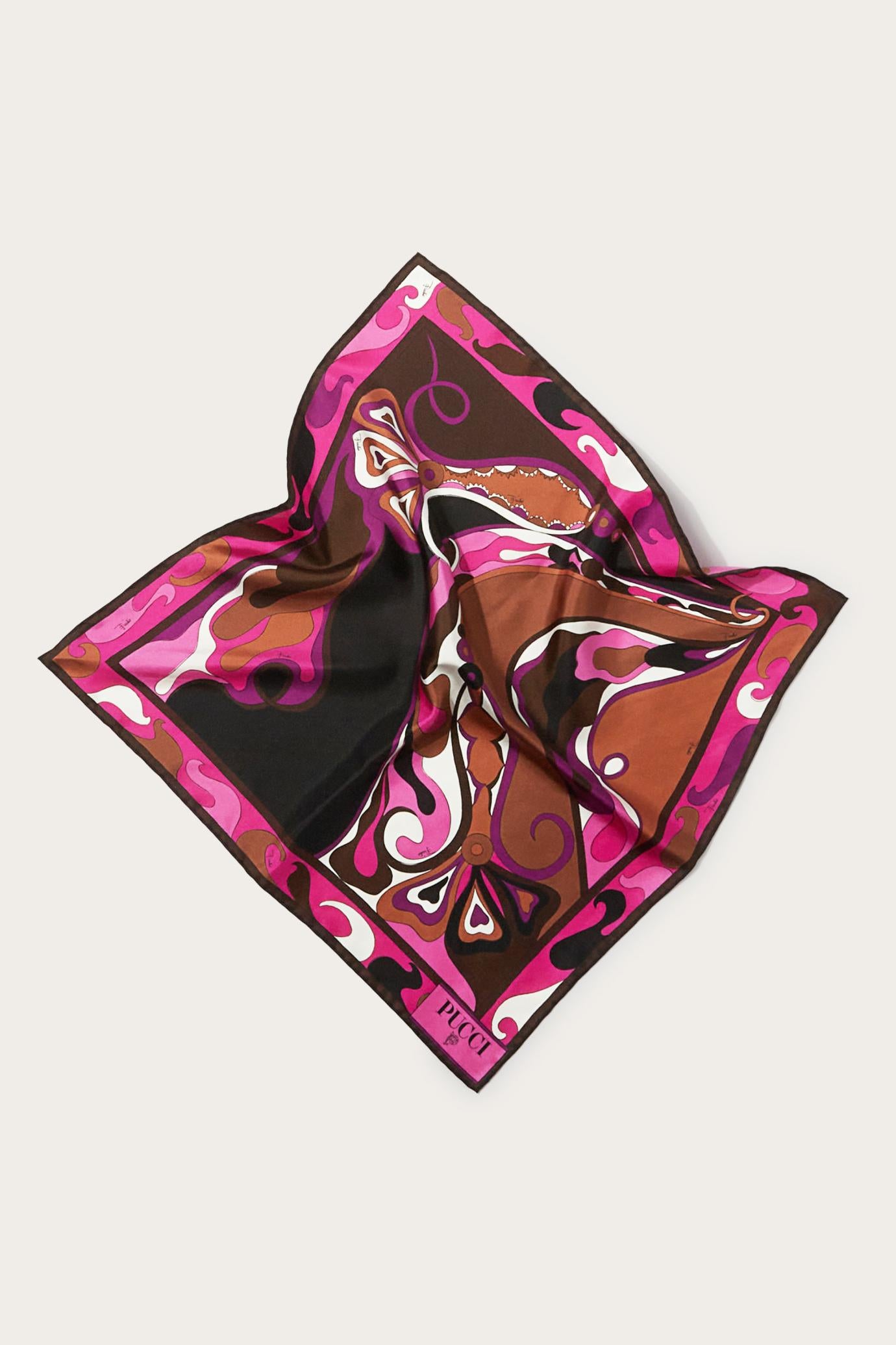 PUCCI Silks | Women Orchidee-Print Small Silk-Twill Carré