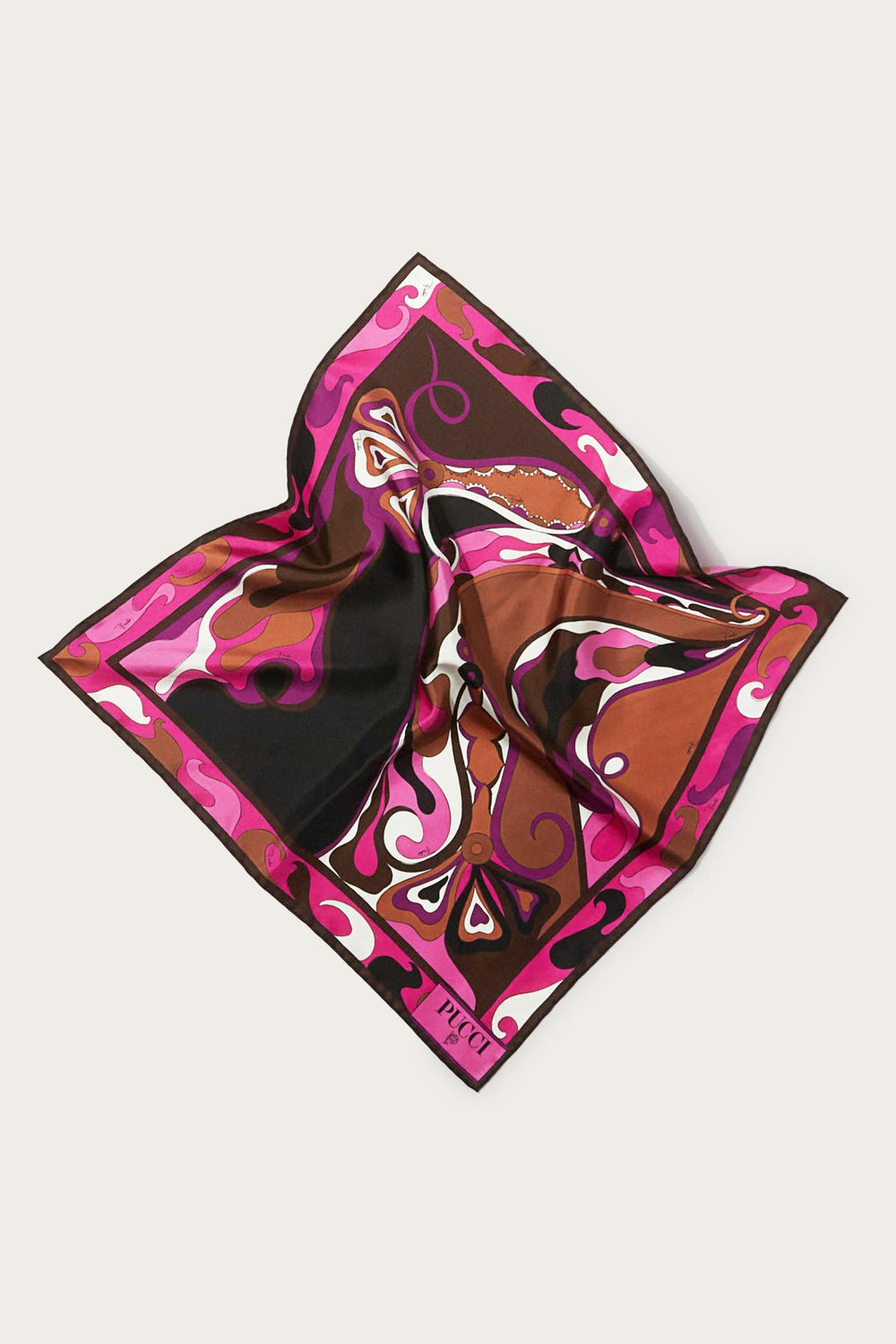 PUCCI Silks | Women Orchidee-Print Small Silk-Twill Carré