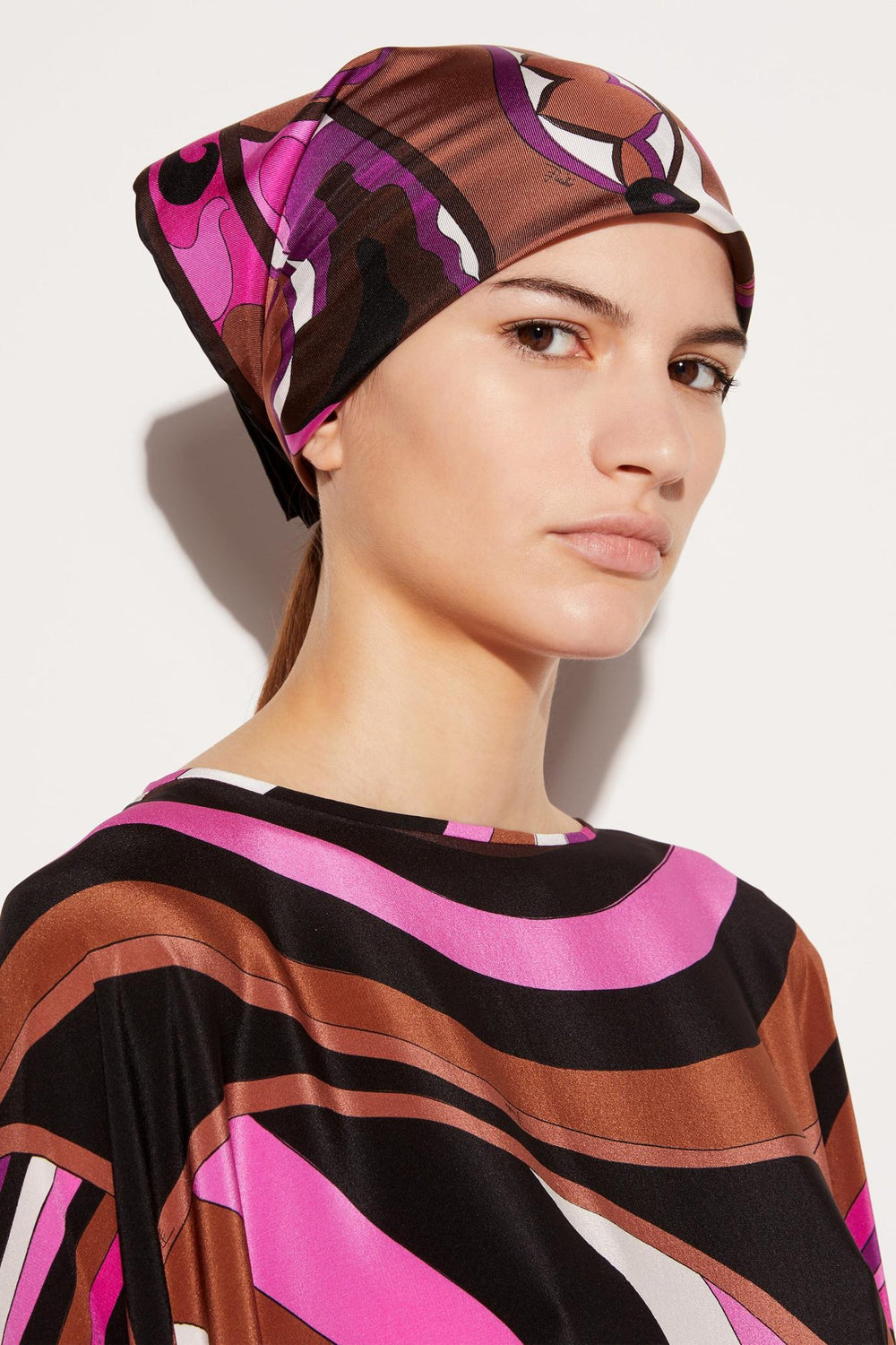 PUCCI Silks | Women Orchidee-Print Small Silk-Twill Carré