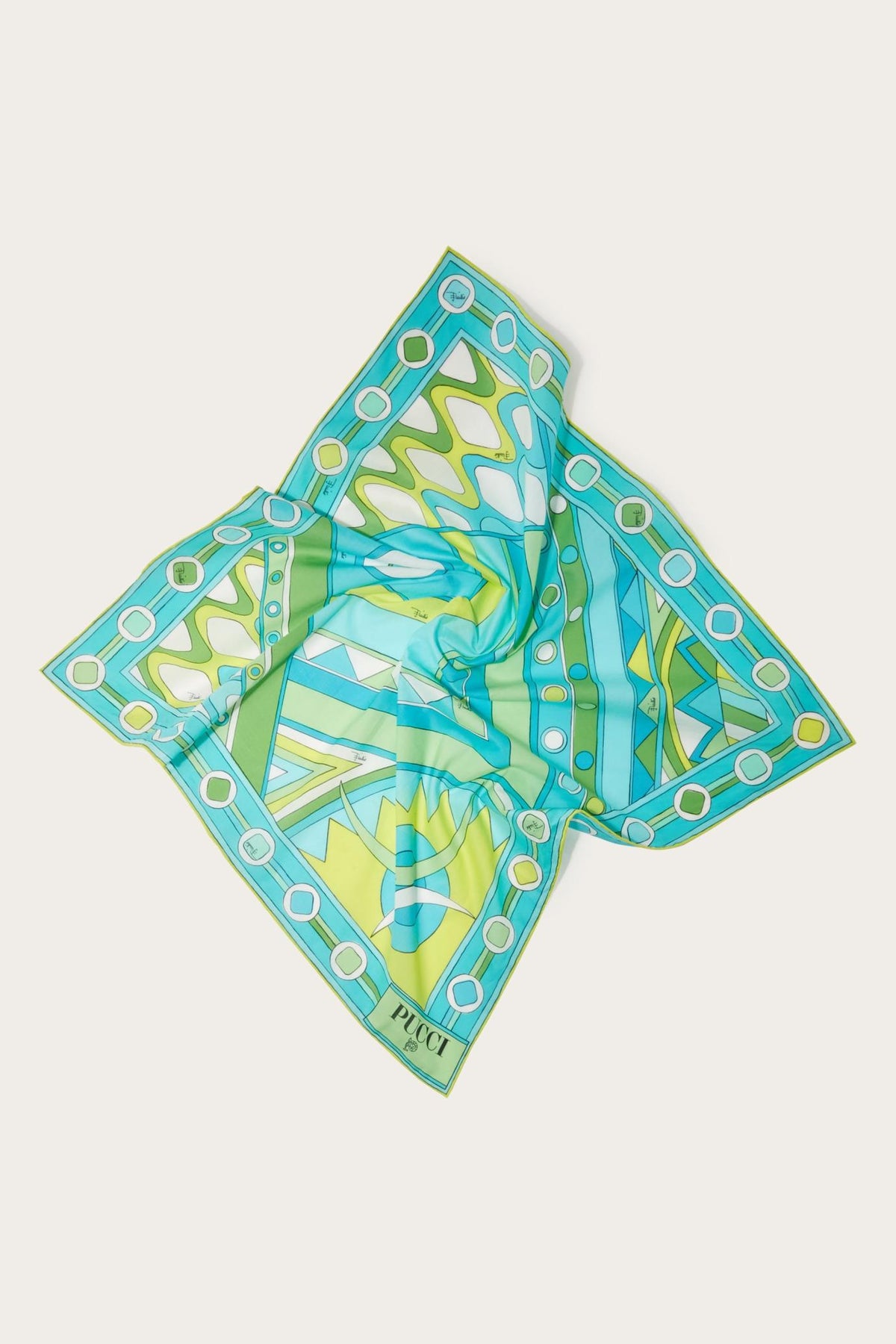 PUCCI Silks | Women Vivara-Print Small Cotton Scarf