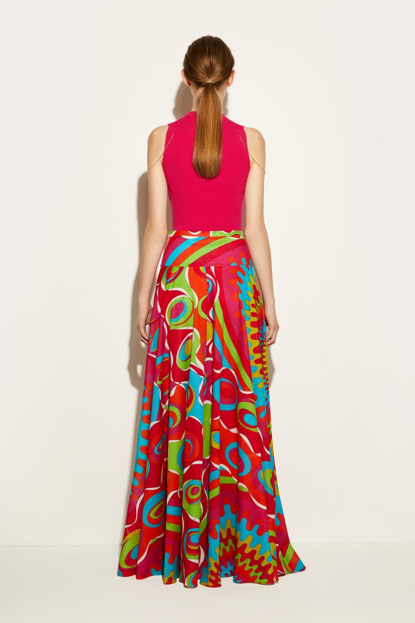 PUCCI Skirts | Women Bersaglio-Print Cotton Long Skirt