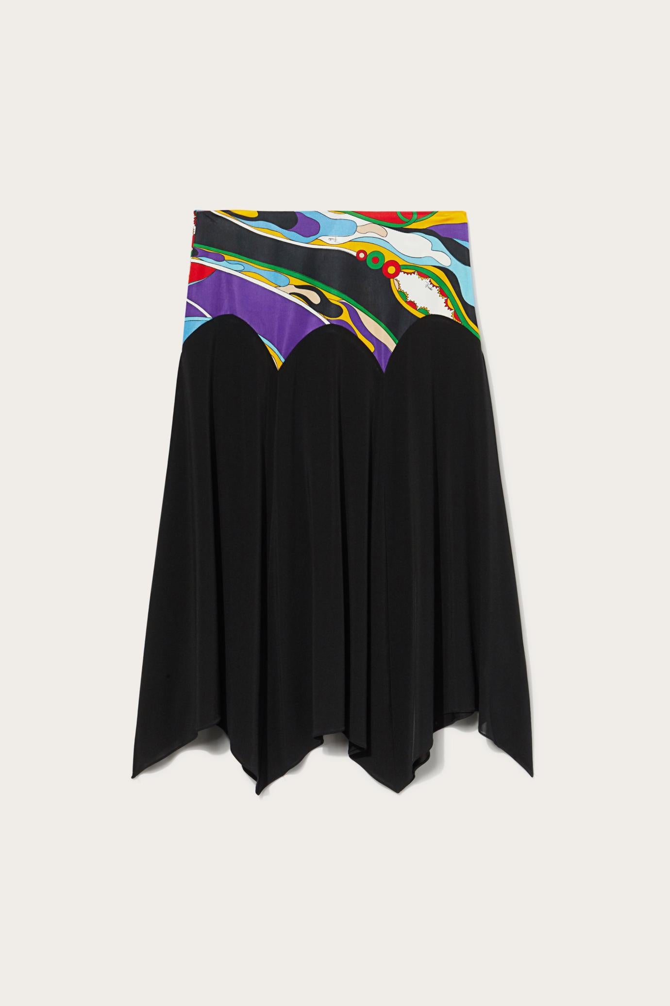 PUCCI Skirts | Women Black Skirt With Orchidee-Print Detail
