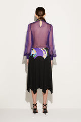 PUCCI Skirts | Women Black Skirt With Orchidee-Print Detail