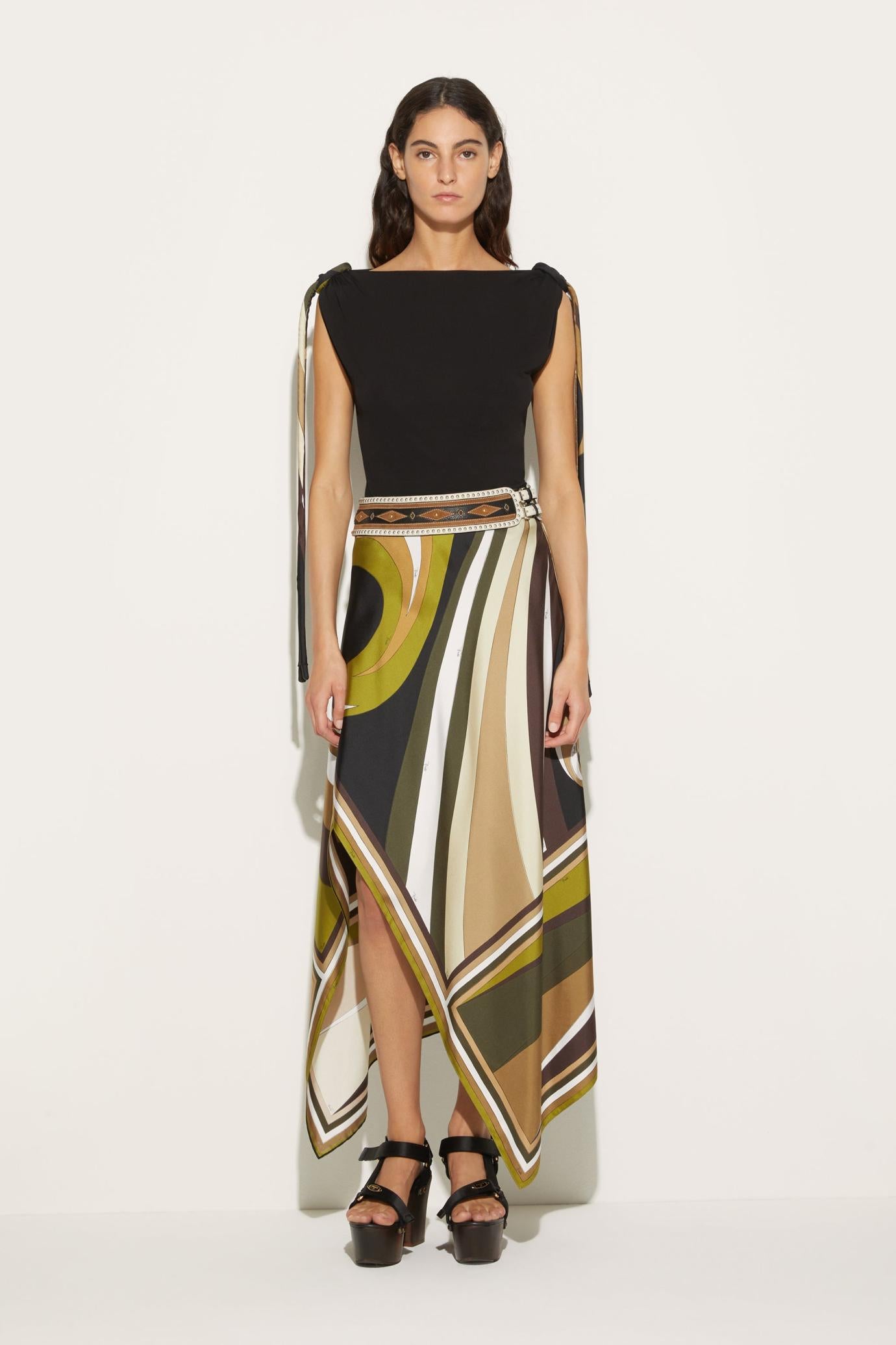 PUCCI Skirts | Women Cigni-Print Silk-Twill Skirt