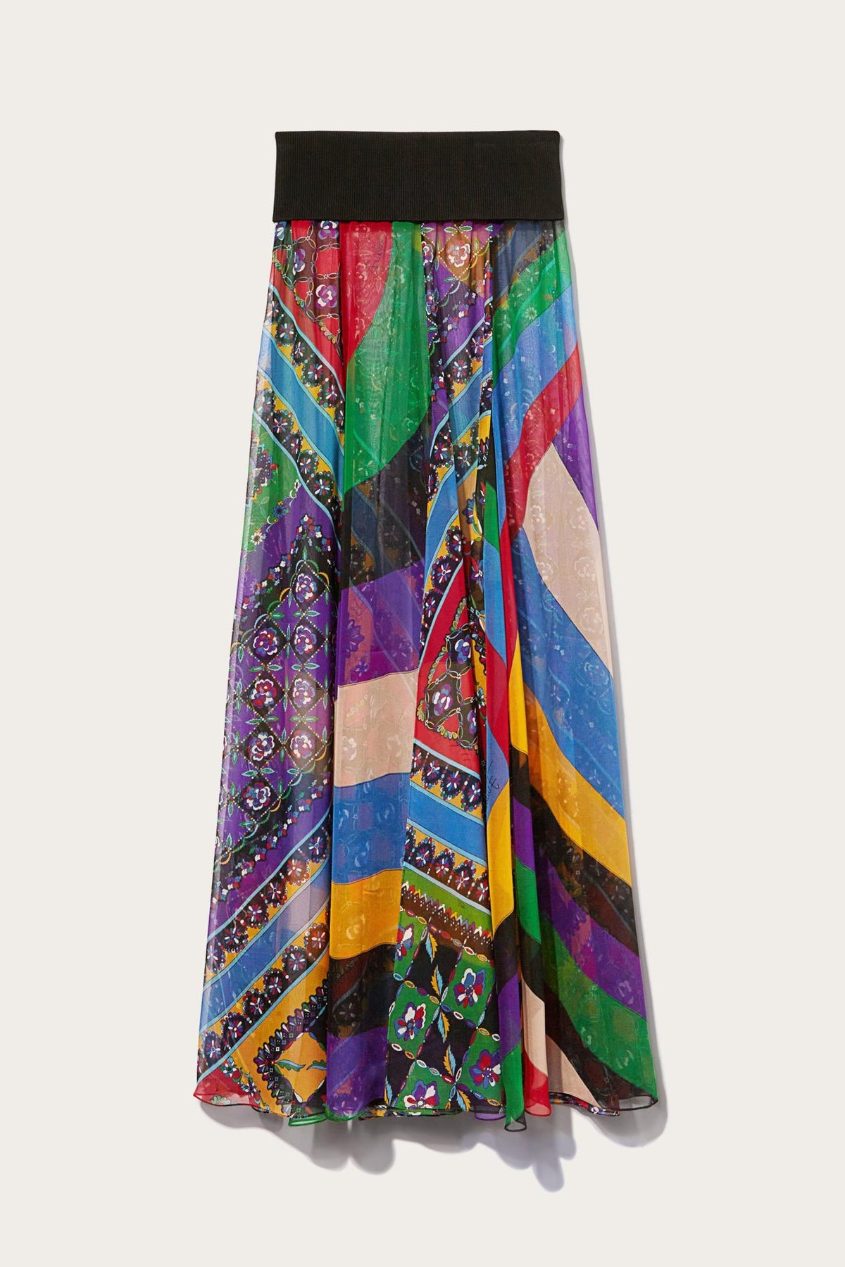 PUCCI Skirts | Women Iride And Festa-Print Silk Skirt
