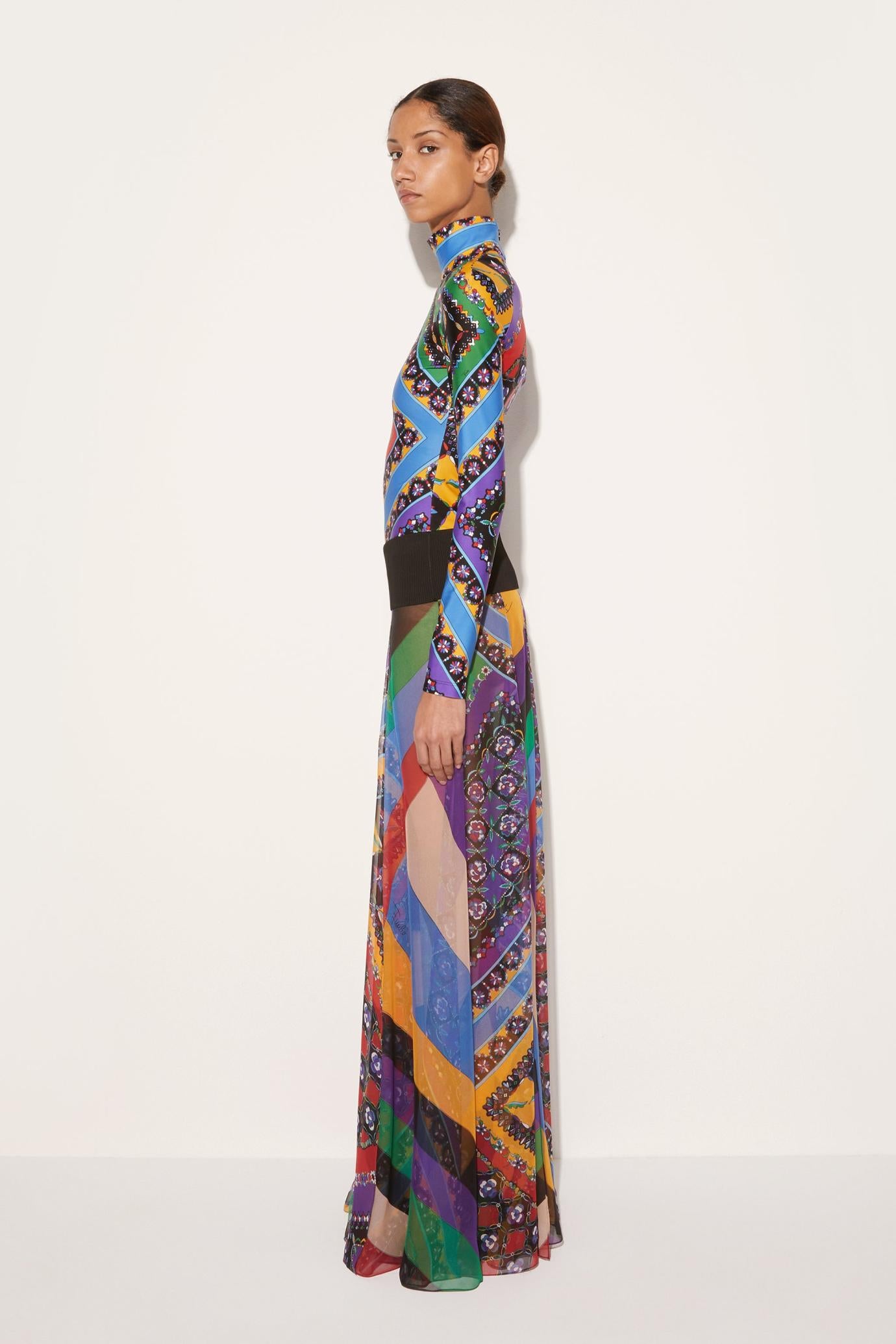 PUCCI Skirts | Women Iride And Festa-Print Silk Skirt