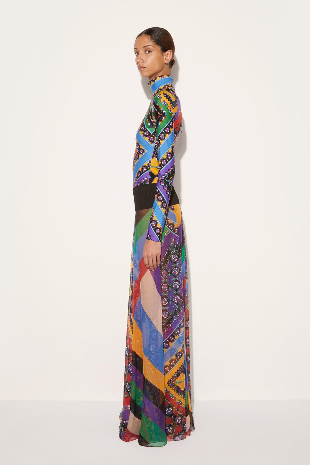 PUCCI Skirts | Women Iride And Festa-Print Silk Skirt