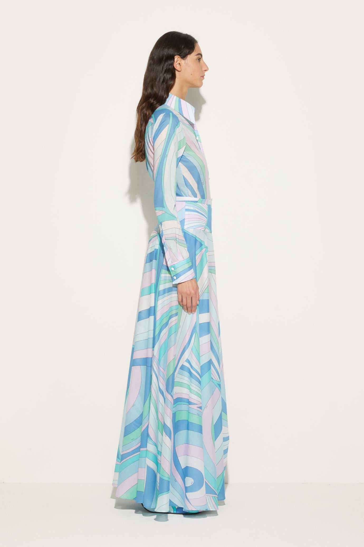 PUCCI Skirts | Women Iride-Print Cotton Long Skirt