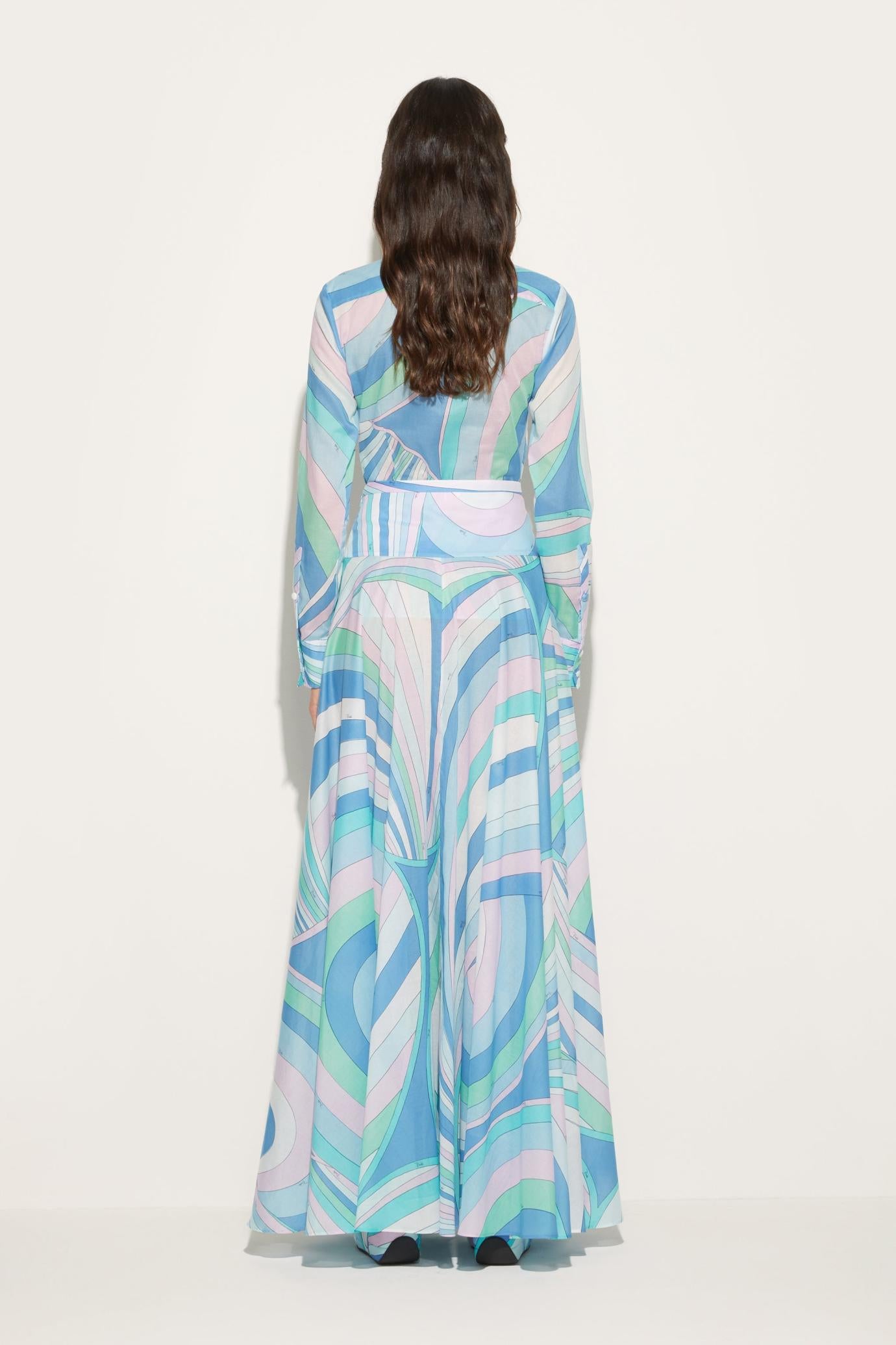 PUCCI Skirts | Women Iride-Print Cotton Long Skirt