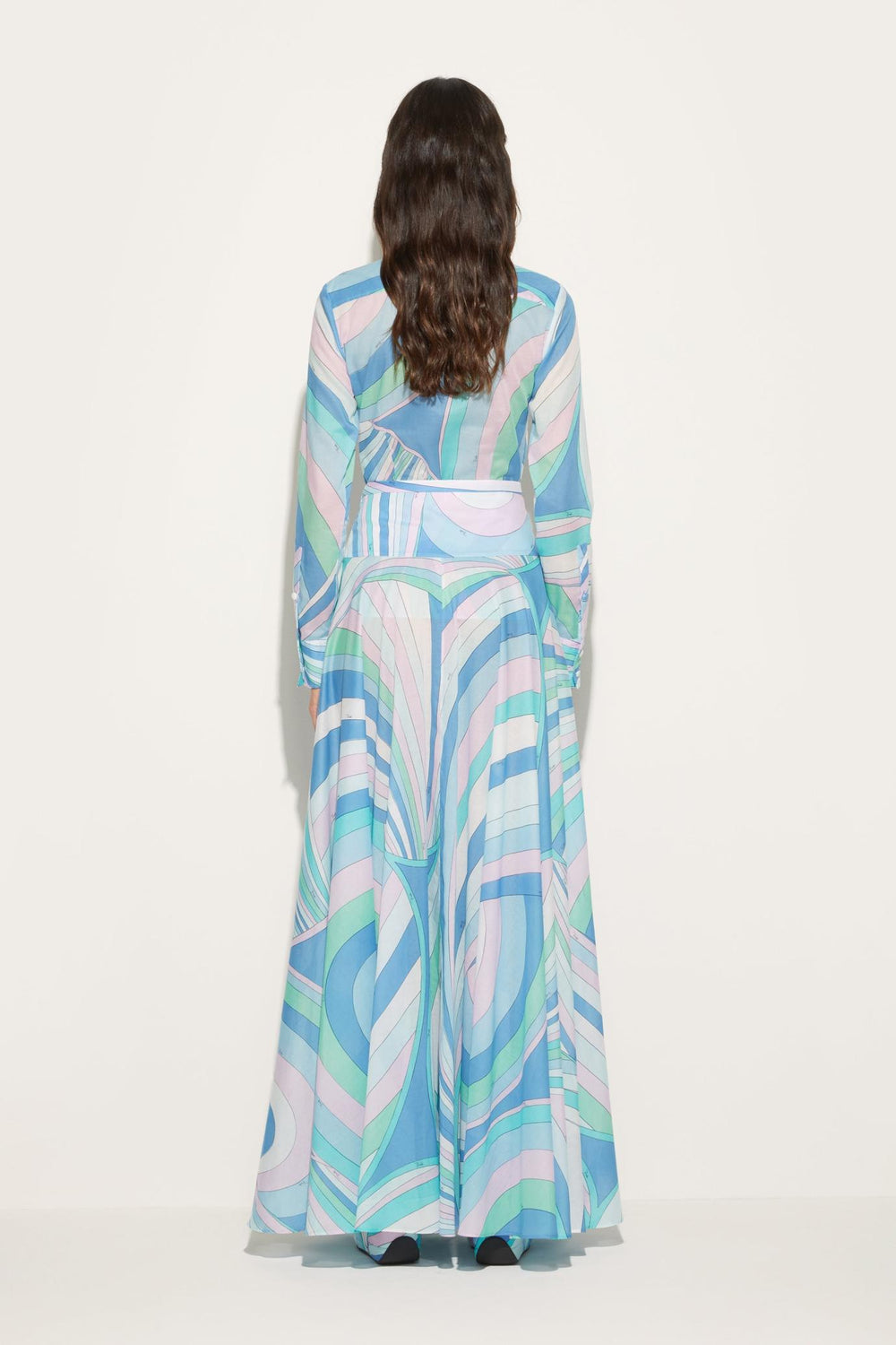 PUCCI Skirts | Women Iride-Print Cotton Long Skirt