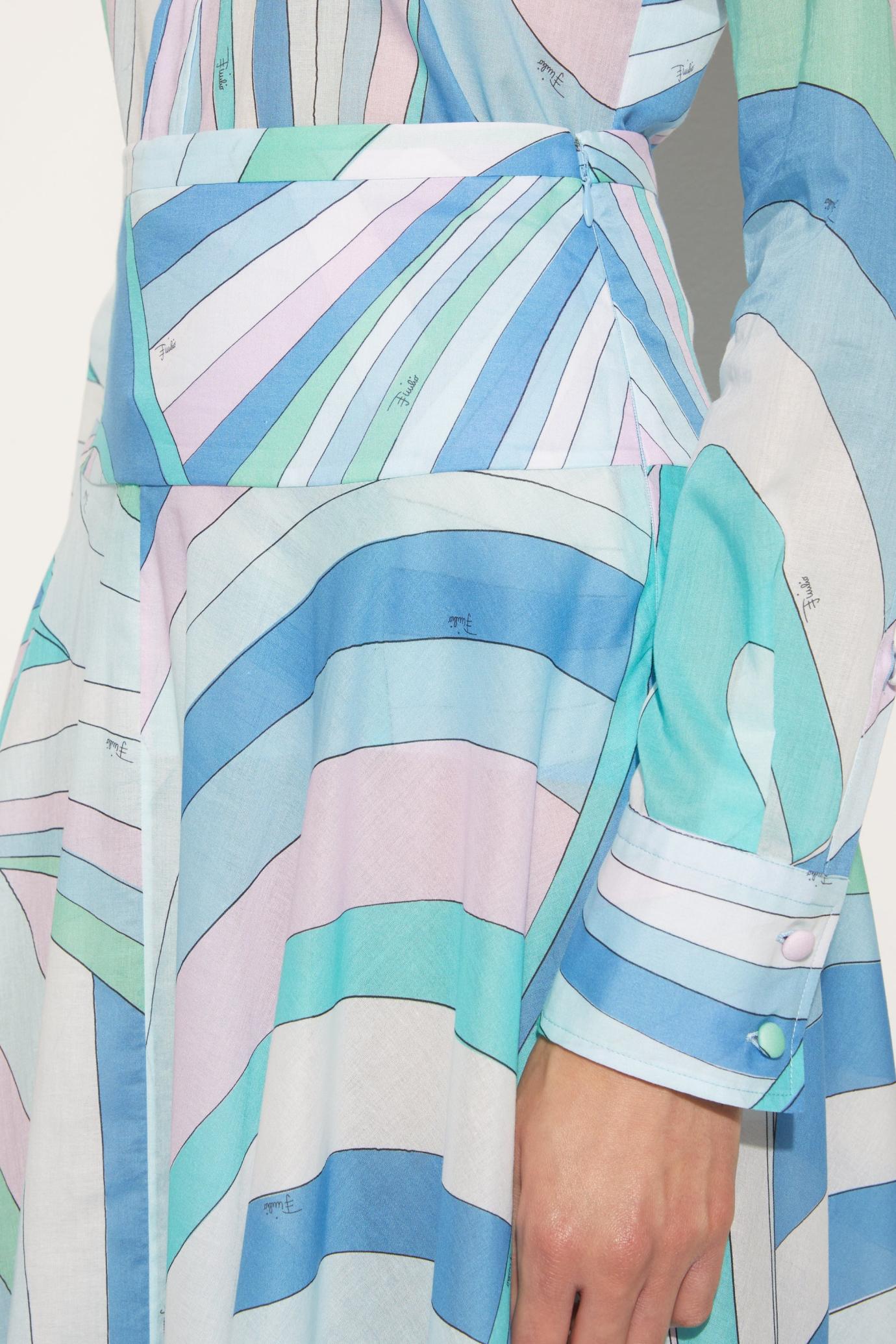 PUCCI Skirts | Women Iride-Print Cotton Long Skirt