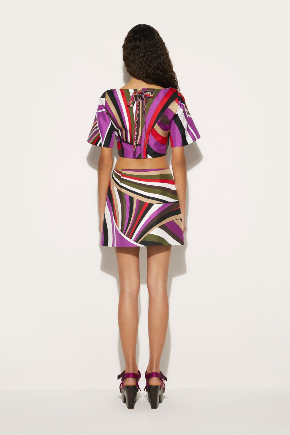 PUCCI Skirts | Women Iride-Print Silk-Twill Mini Skirt