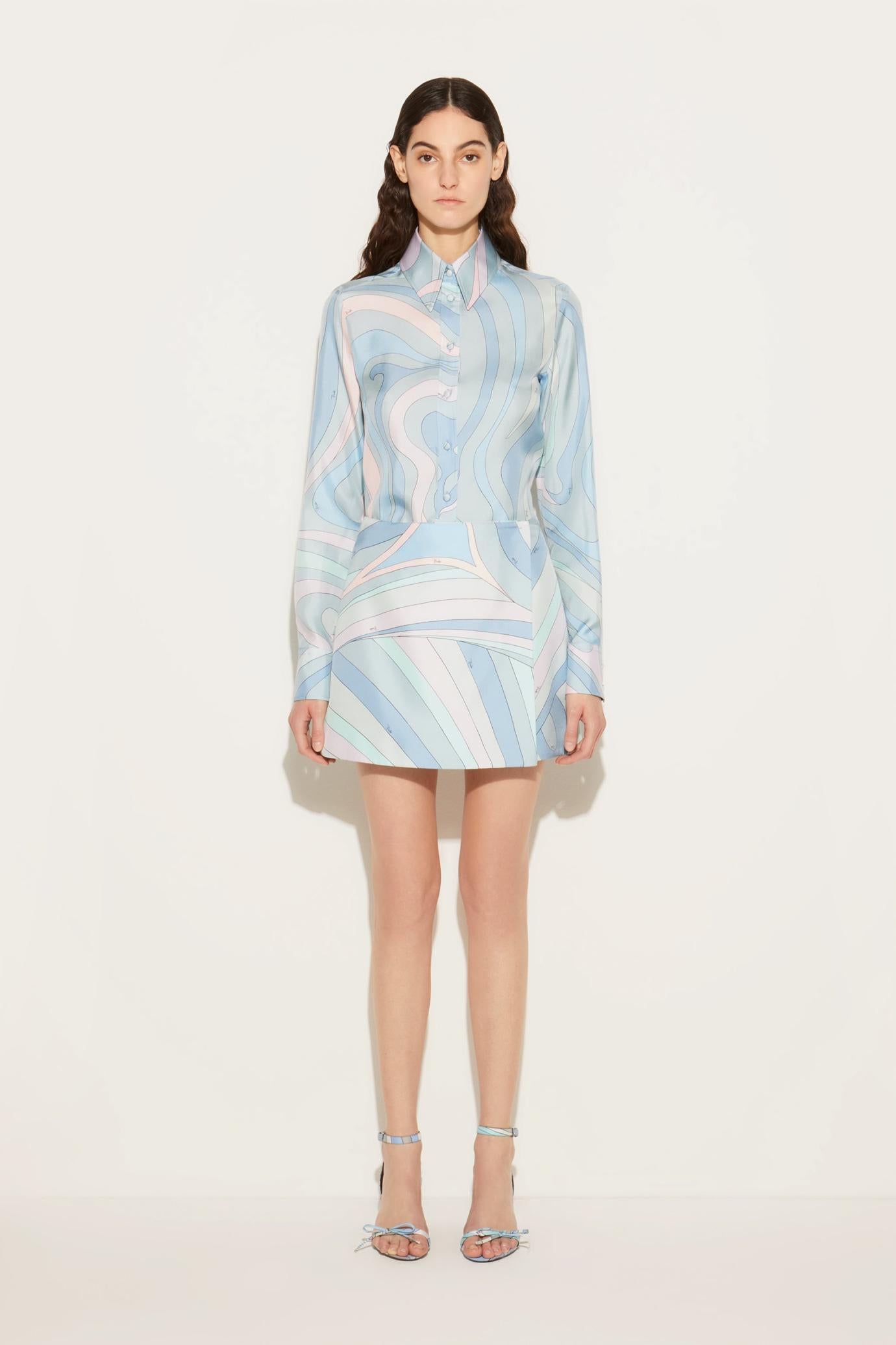 PUCCI Skirts | Women Iride-Print Silk-Twill Skirt