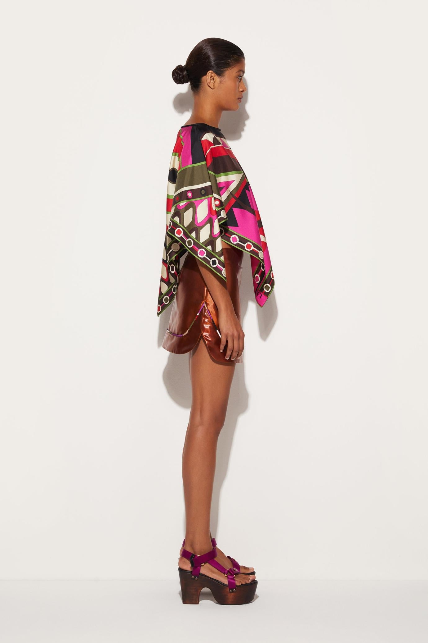 PUCCI Skirts | Women Leather-Effect Mini Skirt