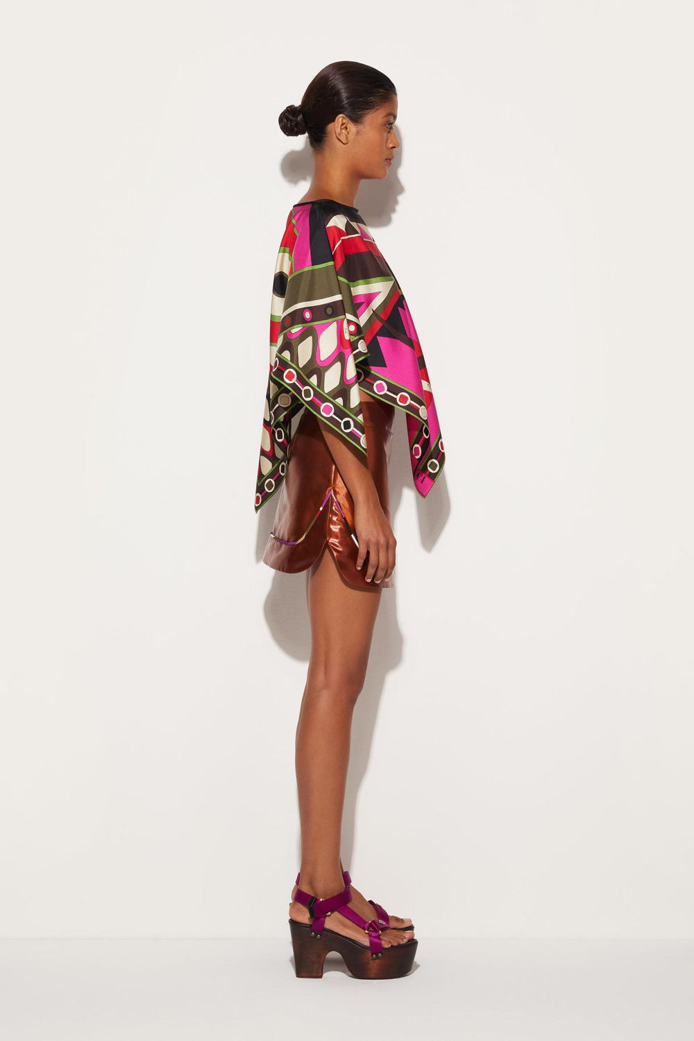 PUCCI Skirts | Women Leather-Effect Mini Skirt