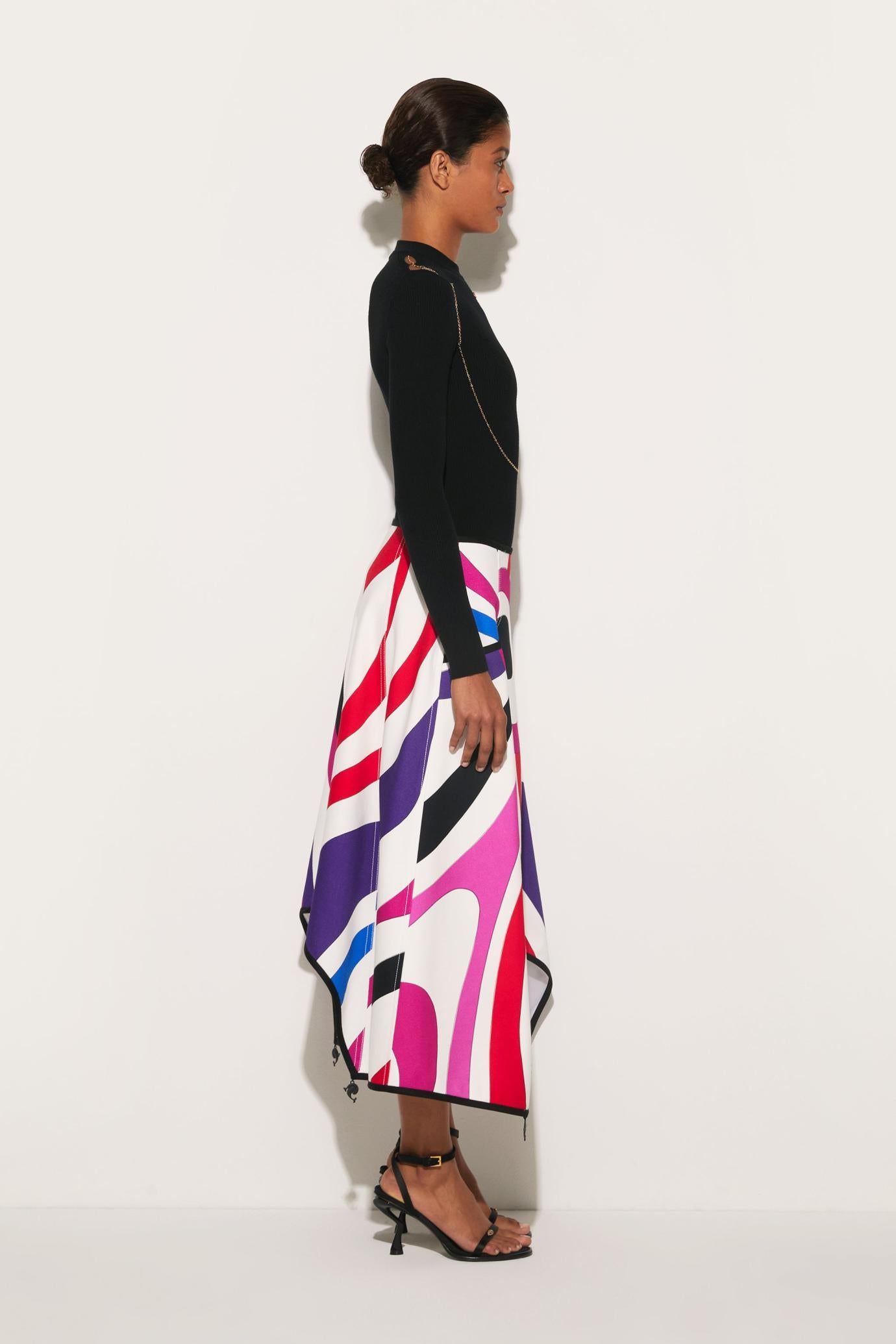 PUCCI Skirts | Women Marmo-Print A-Line Skirt