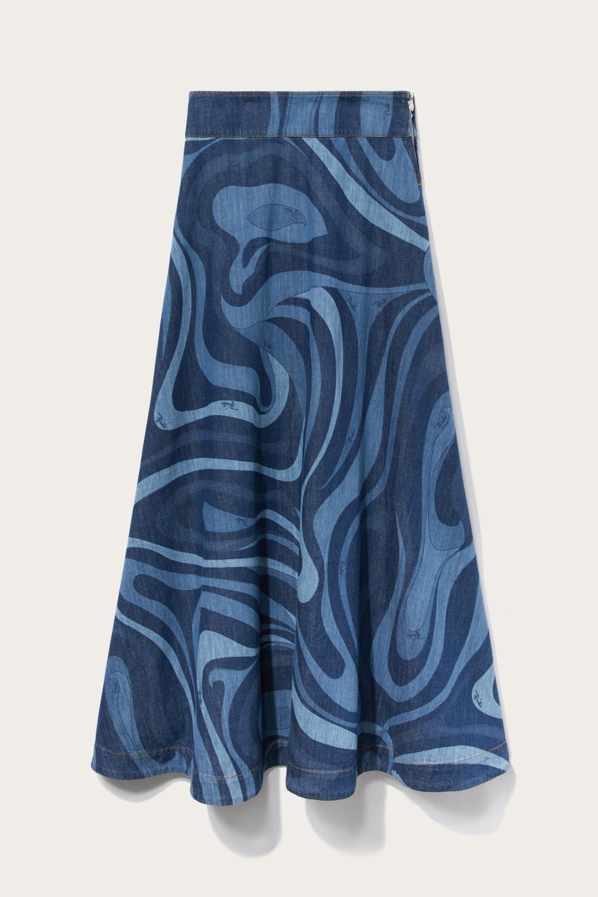 PUCCI Skirts | Women Marmo-Print Denim Skirt