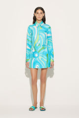 PUCCI Skirts | Women Marmo-Print Silk-Twill Mini Skirt