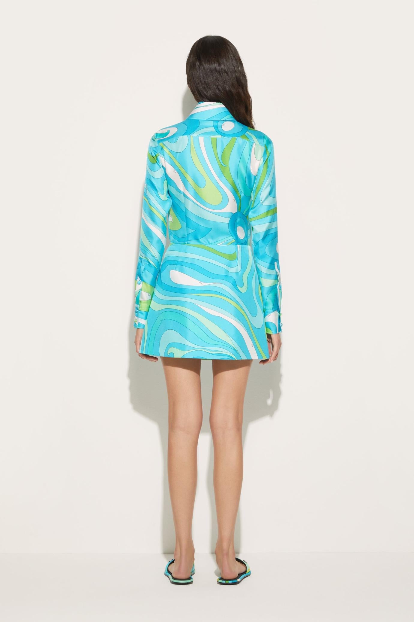 PUCCI Skirts | Women Marmo-Print Silk-Twill Mini Skirt