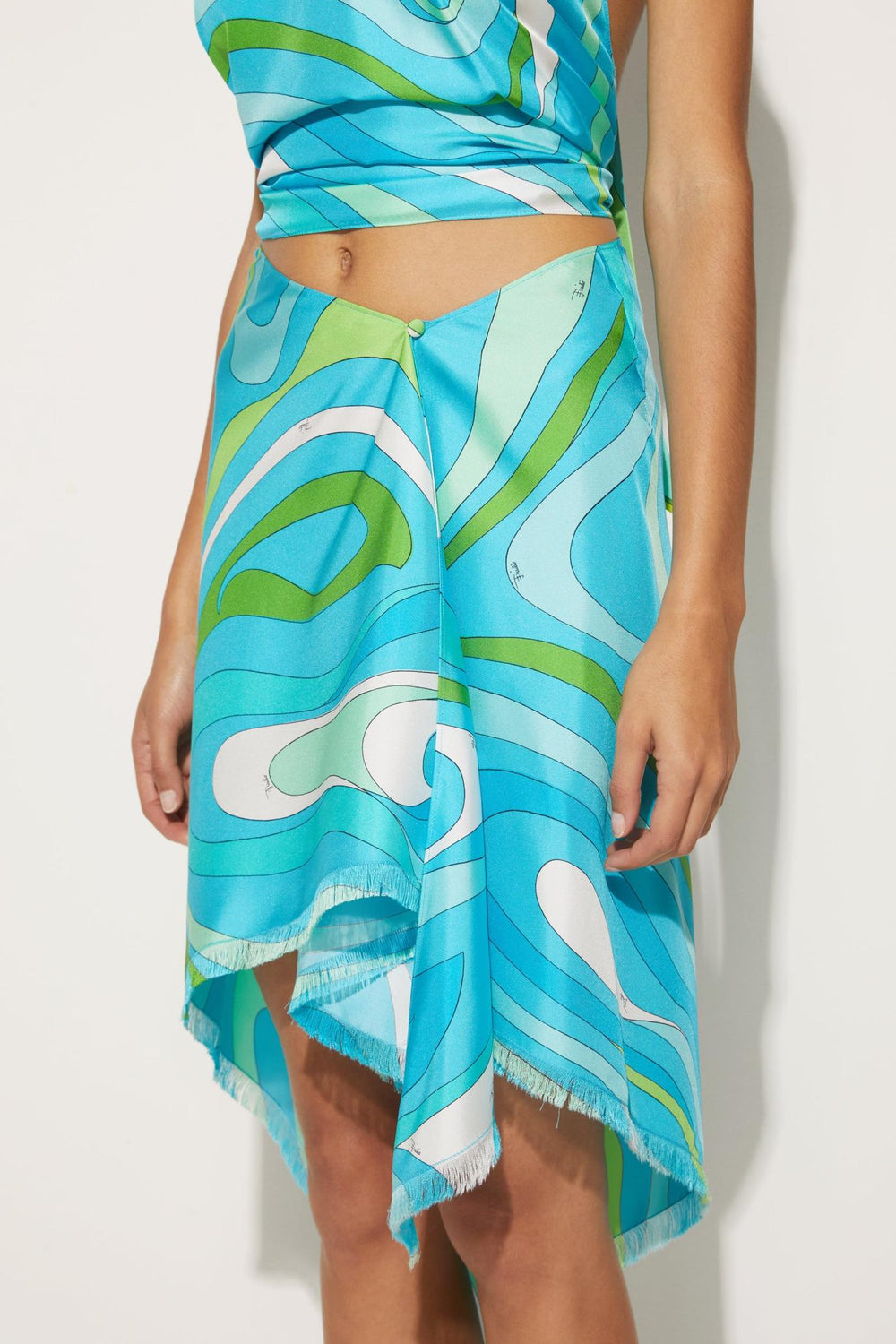 PUCCI Skirts | Women Marmo-Print Silk-Twill Skirt