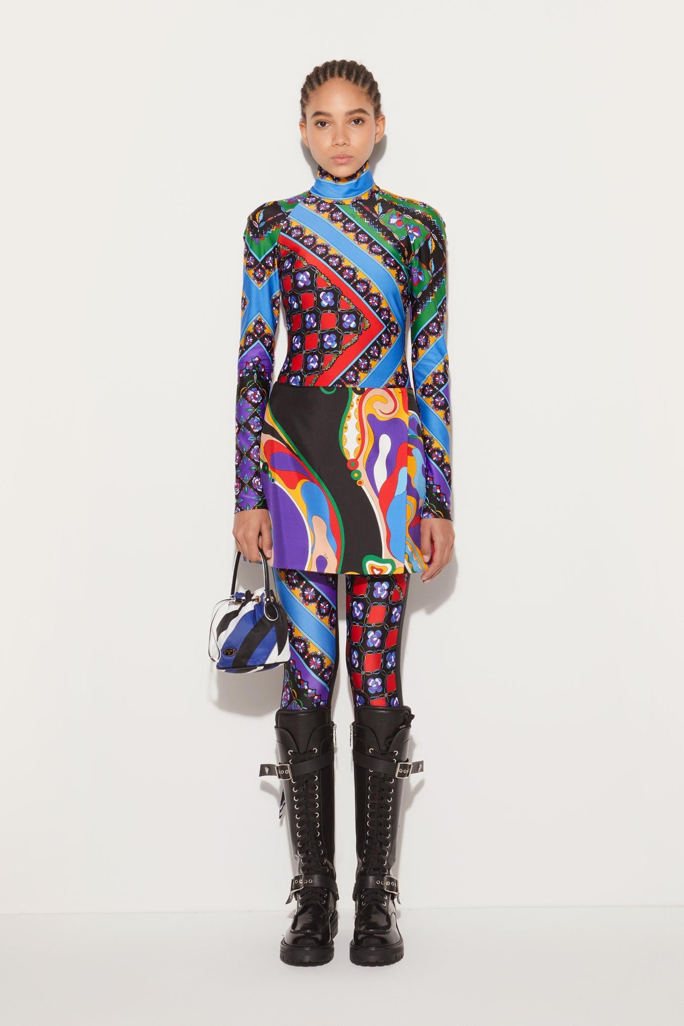 PUCCI Skirts | Women Orchidee-Print Silk-Twill Skirt