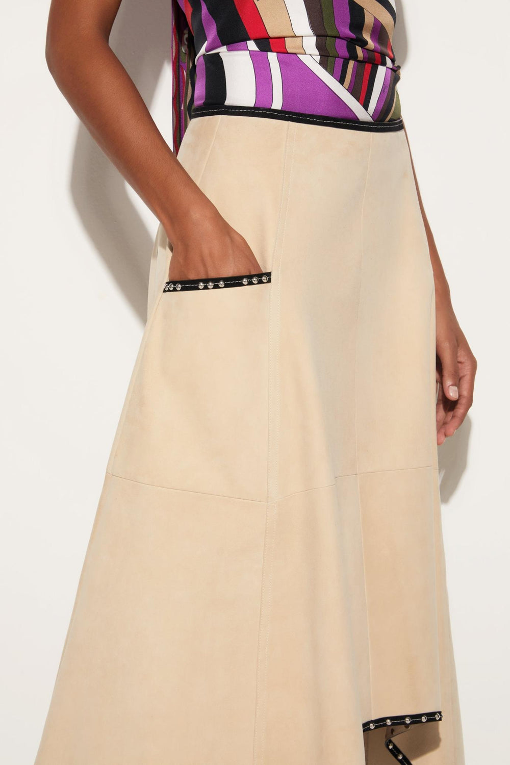 PUCCI Skirts | Women Suede Midi Skirt