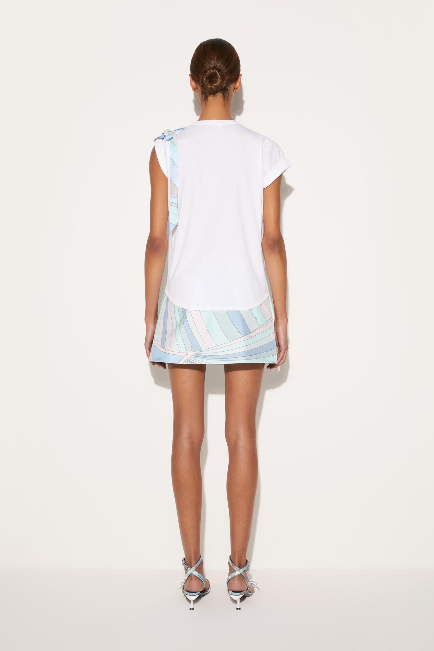 PUCCI T-Shirts And Sweatshirts | Women Bow-Embellished Cotton T-Shirt