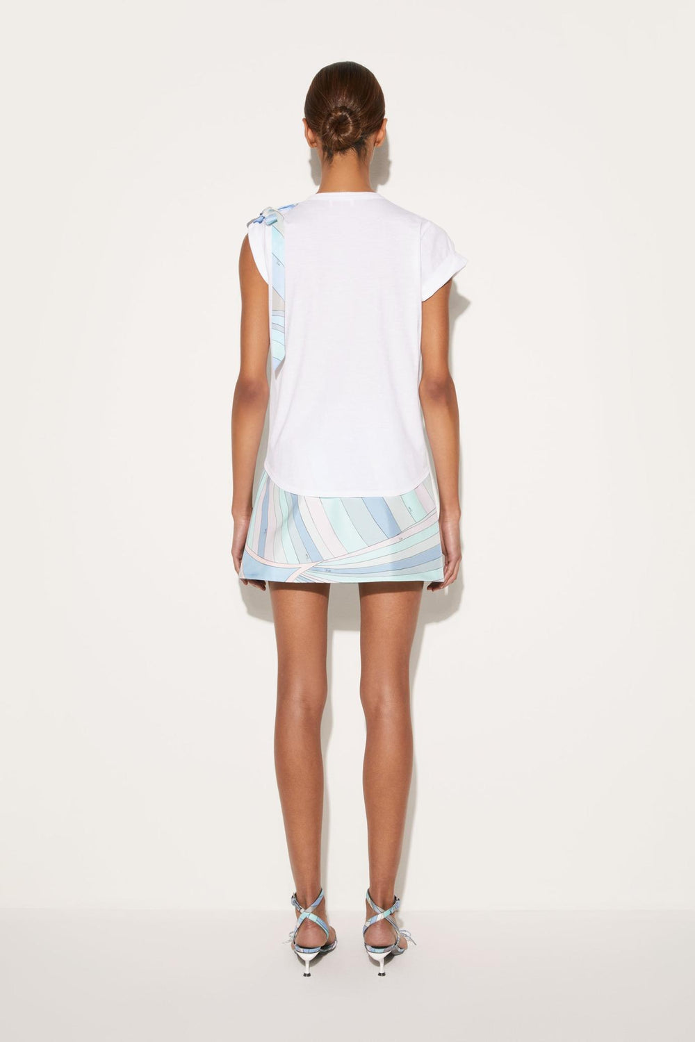 PUCCI T-Shirts And Sweatshirts | Women Bow-Embellished Cotton T-Shirt