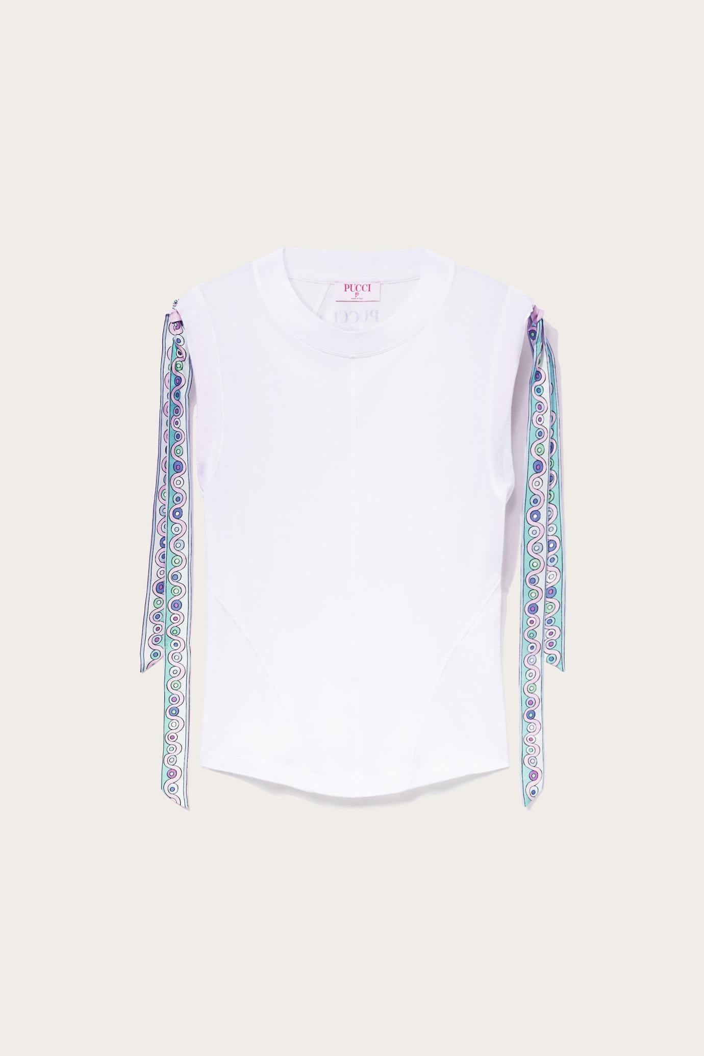 PUCCI T-Shirts And Sweatshirts | Women Iride-Print Cotton T-Shirt