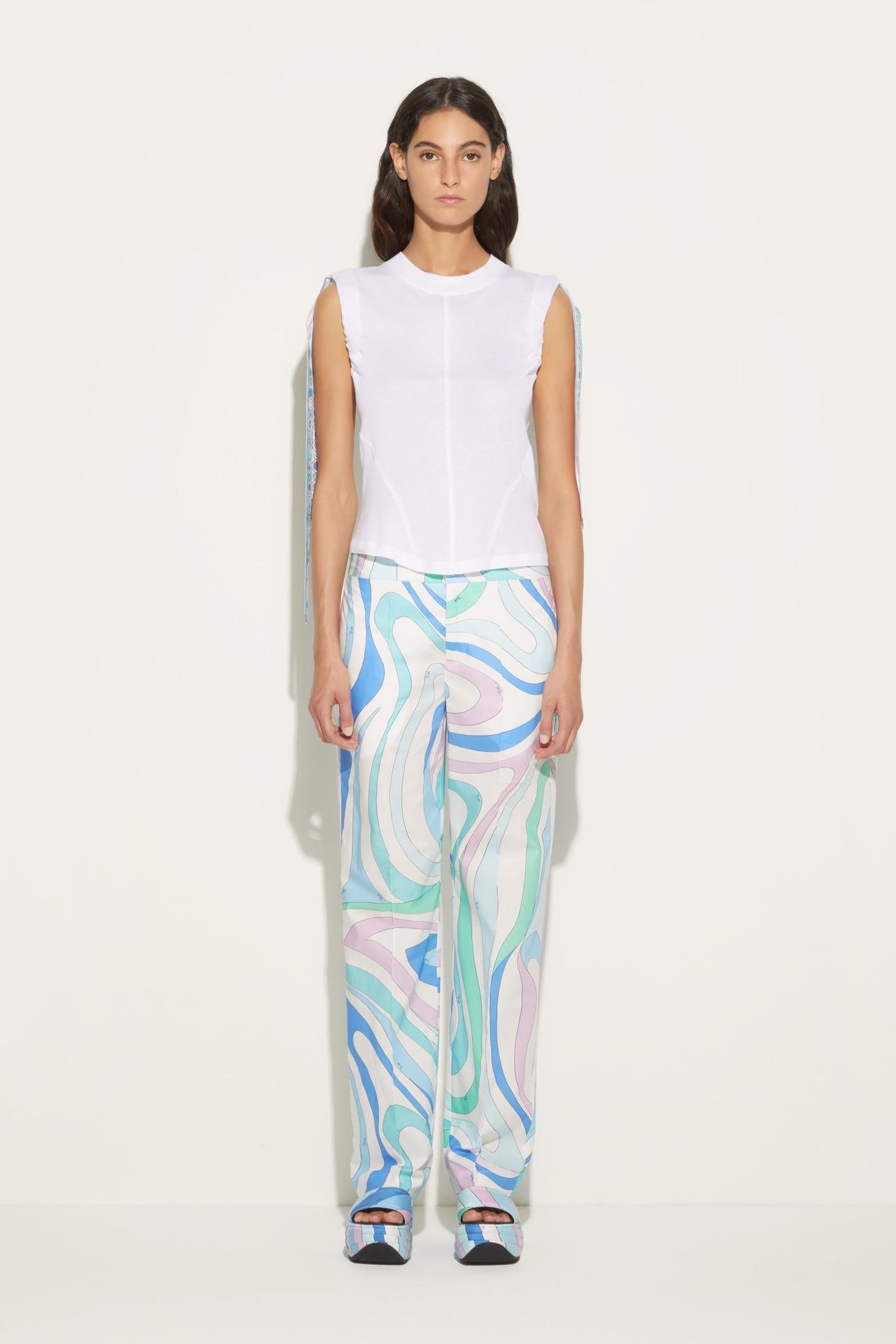 PUCCI T-Shirts And Sweatshirts | Women Iride-Print Cotton T-Shirt