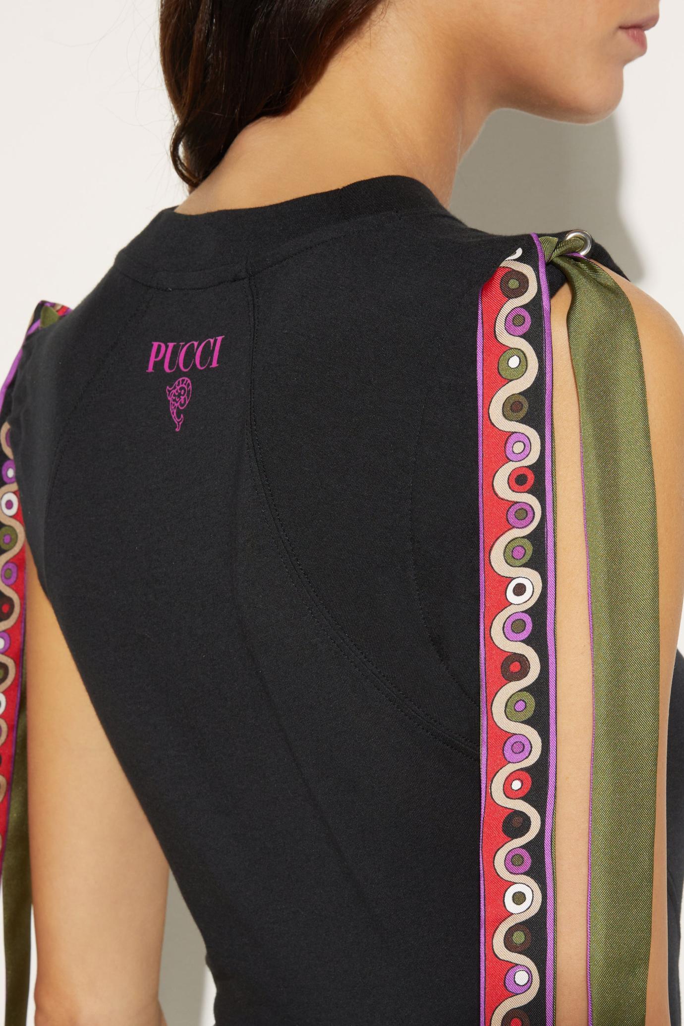 PUCCI T-Shirts And Sweatshirts | Women Iride-Print Cotton T-shirt