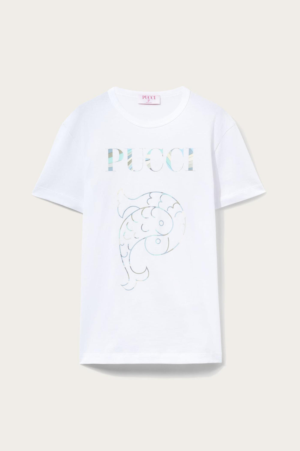 PUCCI T-Shirts And Sweatshirts | Women Logo-Print Cotton T-Shirt