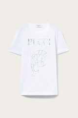 PUCCI T-Shirts And Sweatshirts | Women Logo-Print Cotton T-Shirt
