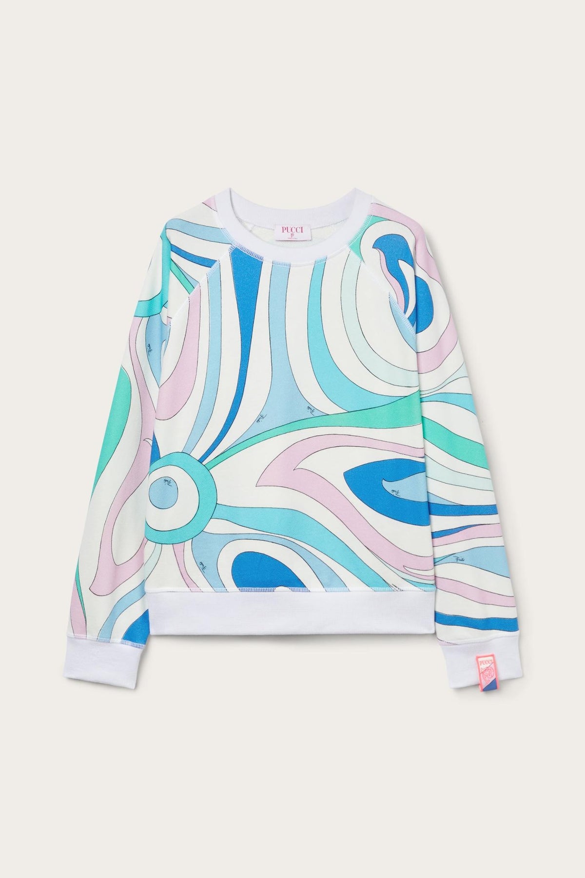 PUCCI T-Shirts And Sweatshirts | Women Marmo-Print Cotton Sweatshirt