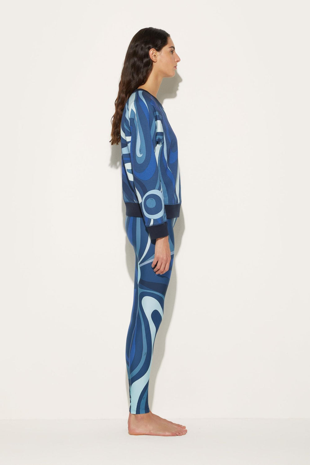 PUCCI T-Shirts And Sweatshirts | Women Marmo-Print Cotton Sweatshirt
