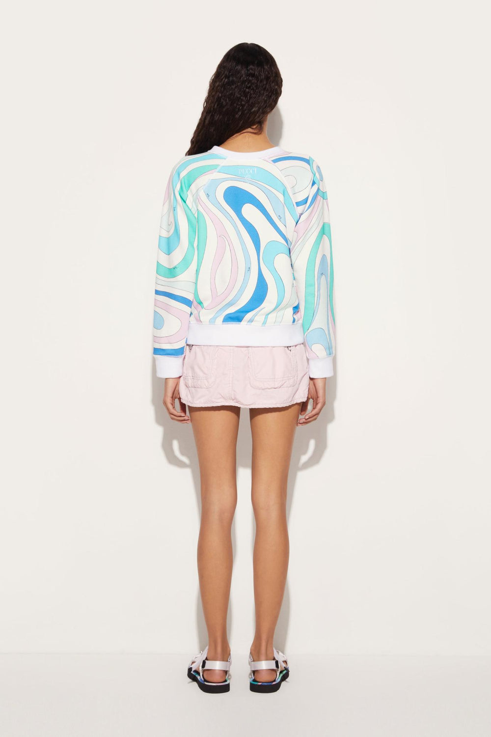 PUCCI T-Shirts And Sweatshirts | Women Marmo-Print Cotton Sweatshirt