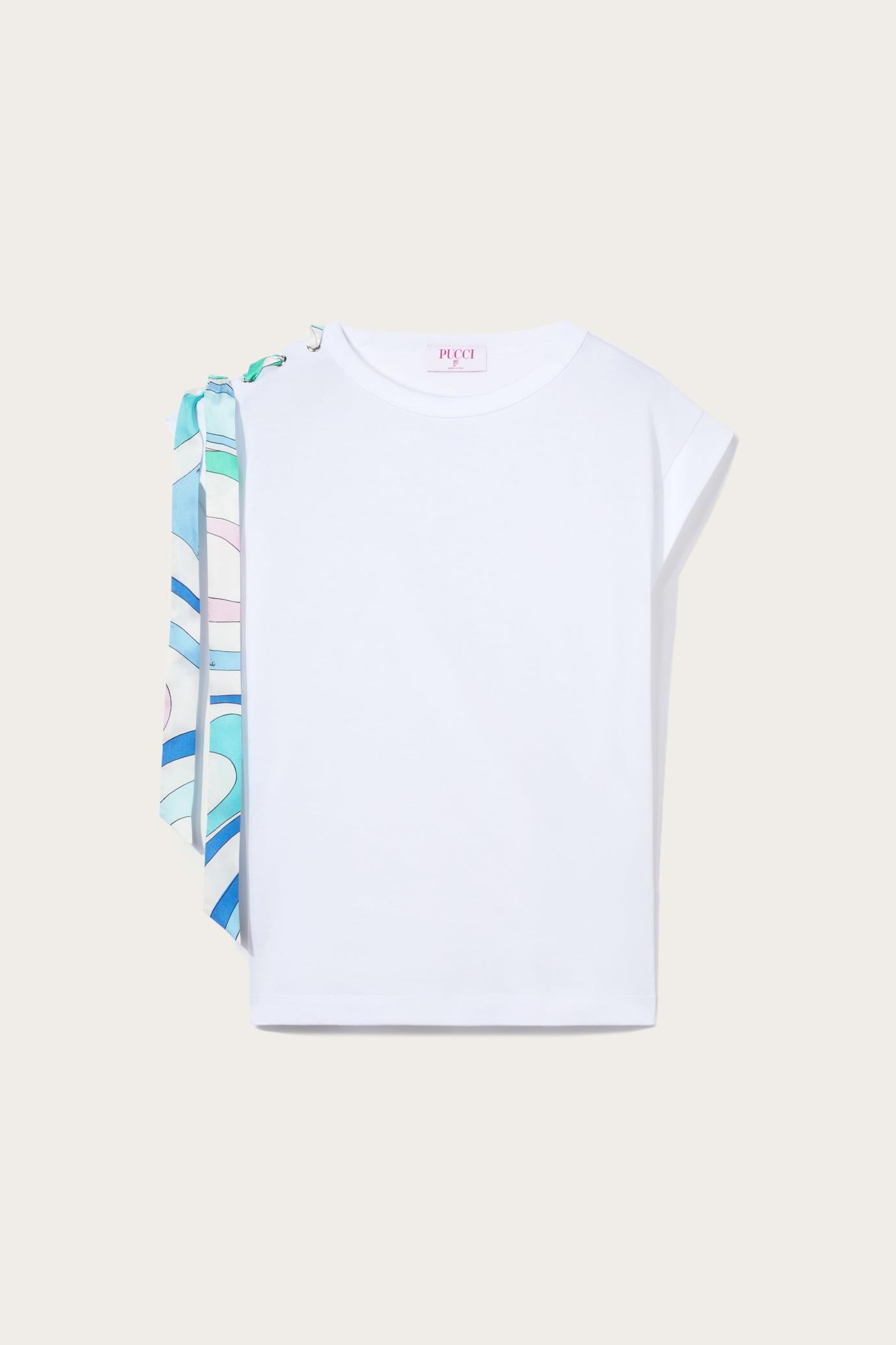 PUCCI T-Shirts And Sweatshirts | Women Marmo-Print Cotton T-Shirt