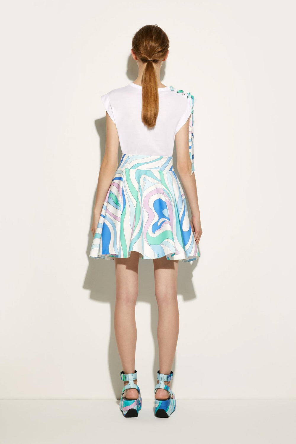 PUCCI T-Shirts And Sweatshirts | Women Marmo-Print Cotton T-Shirt