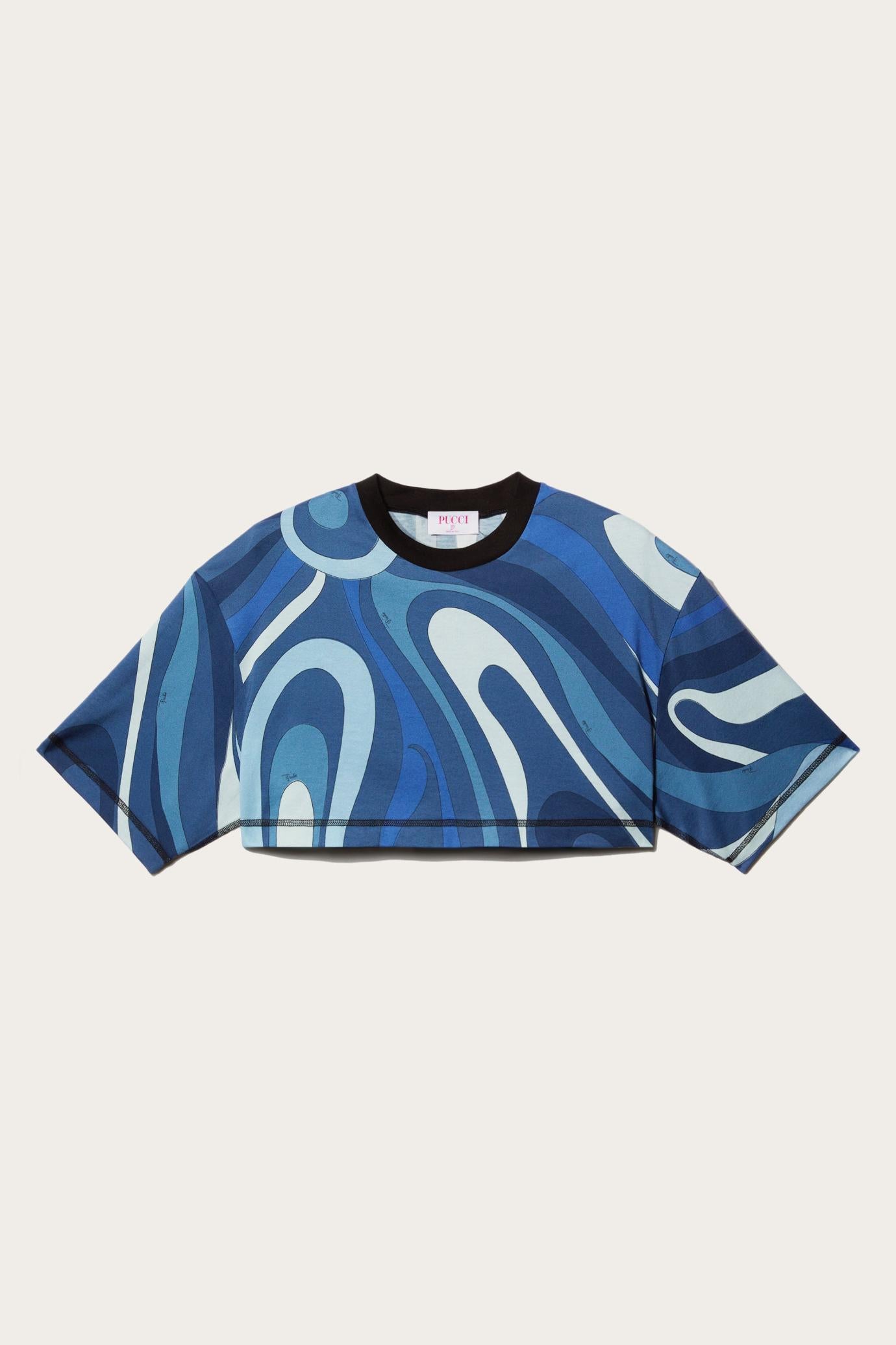 PUCCI T-Shirts And Sweatshirts | Women Marmo-Print Cotton T-shirt