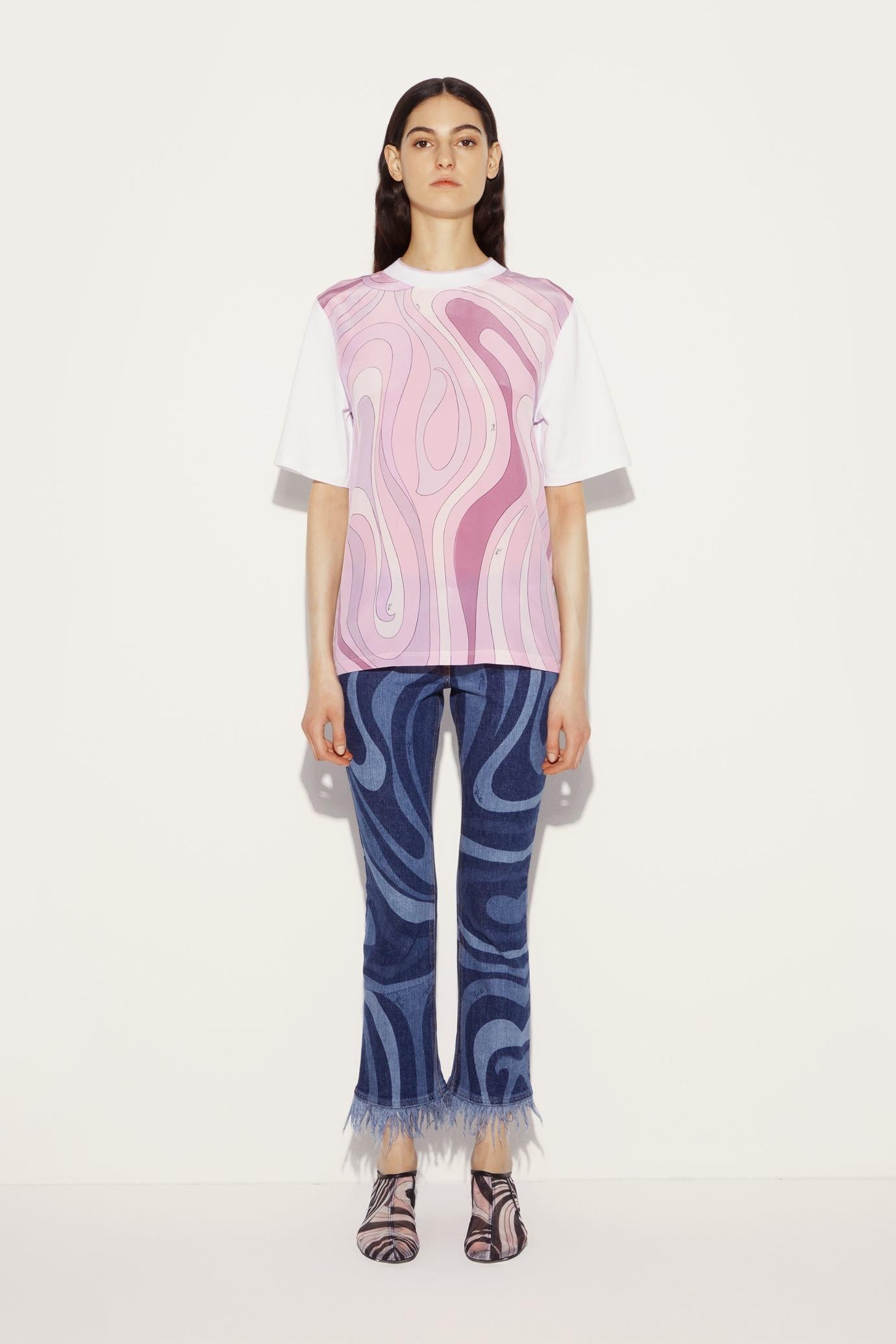 PUCCI T-Shirts And Sweatshirts | Women Marmo-Print T-Shirt