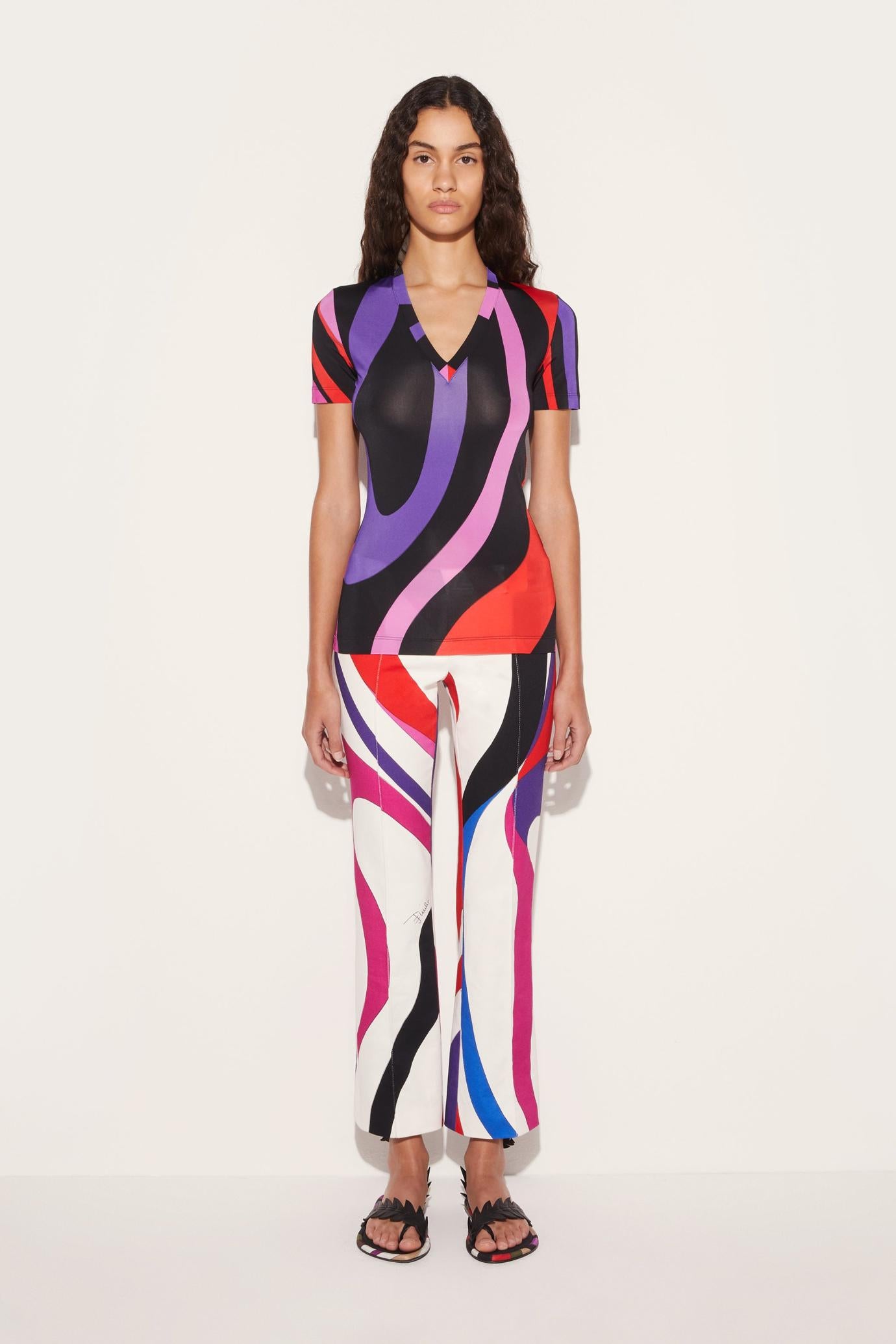 PUCCI T-Shirts And Sweatshirts | Women Marmo-Print T-Shirt