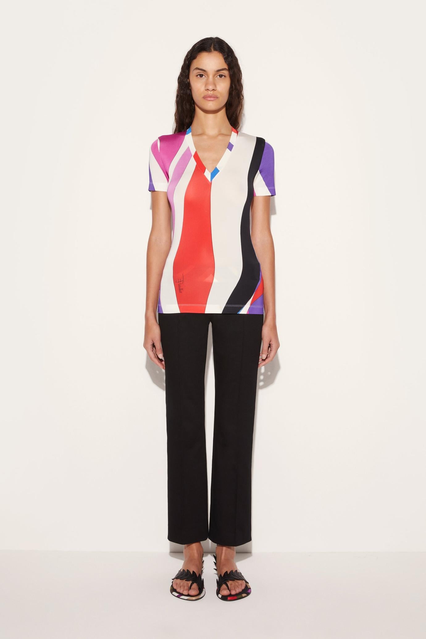 PUCCI T-Shirts And Sweatshirts | Women Marmo-Print T-Shirt