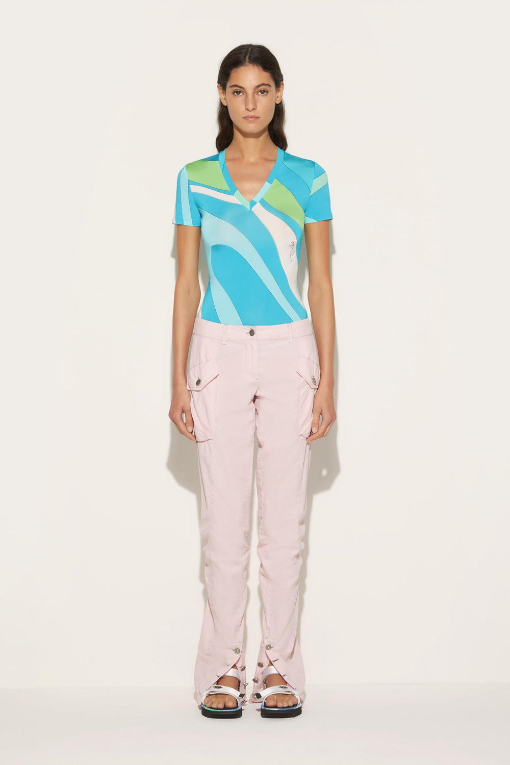 PUCCI T-Shirts And Sweatshirts | Women Marmo-Print T-Shirt