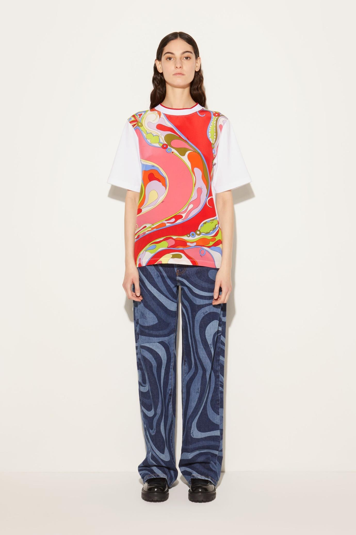 PUCCI T-Shirts And Sweatshirts | Women Orchidee-Print T-Shirt
